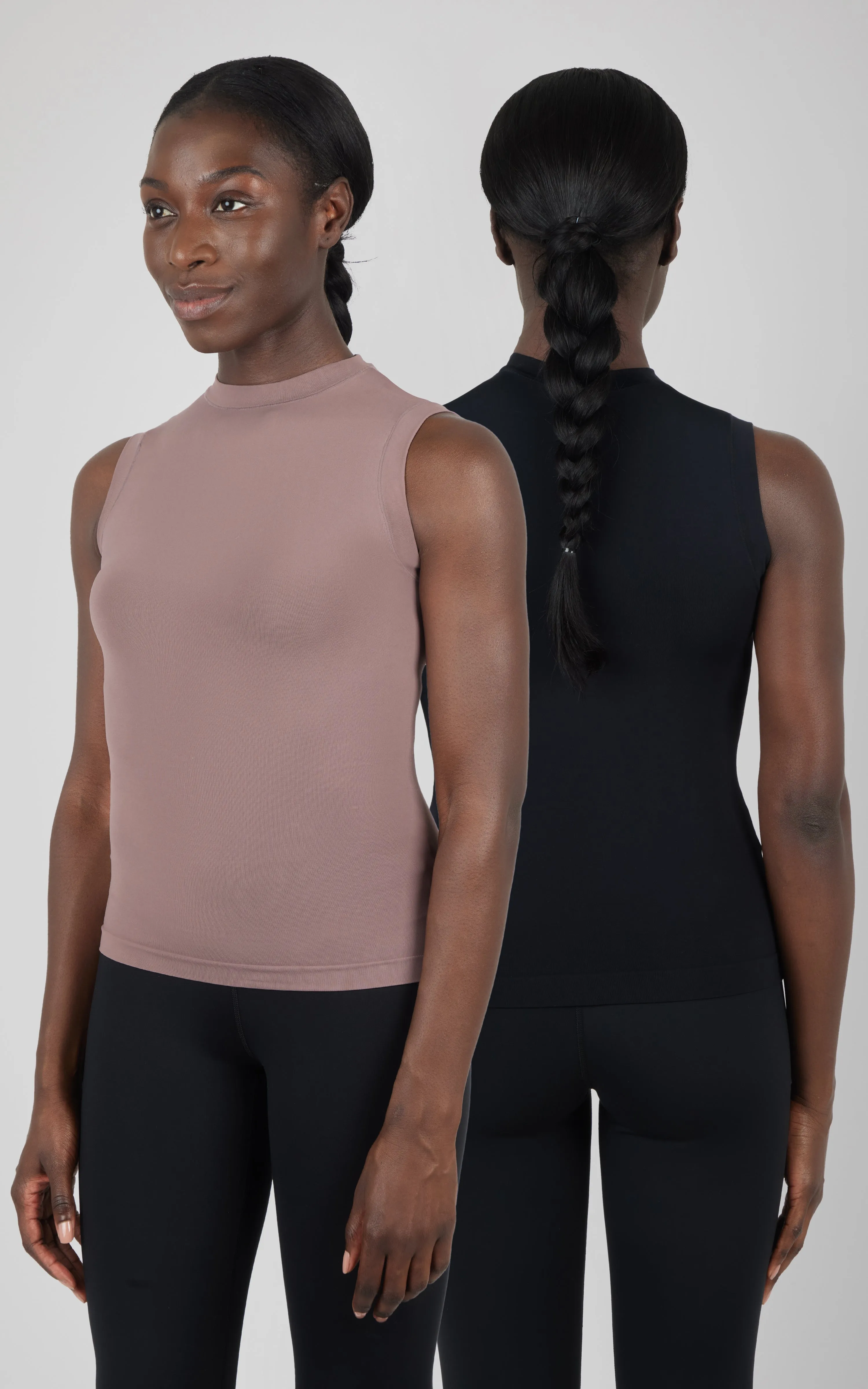 2 PK Mock Neck Tank Top