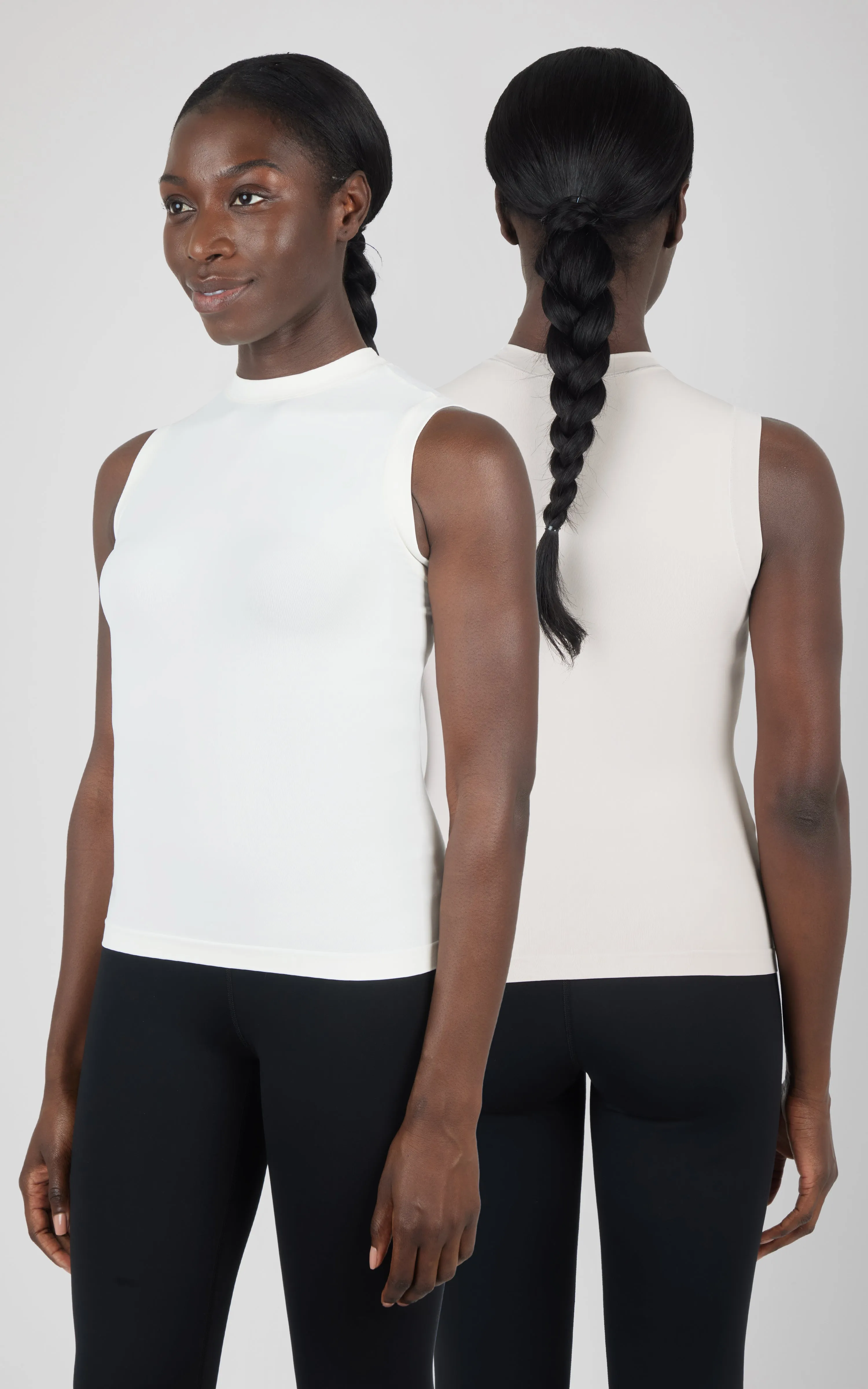 2 PK Mock Neck Tank Top