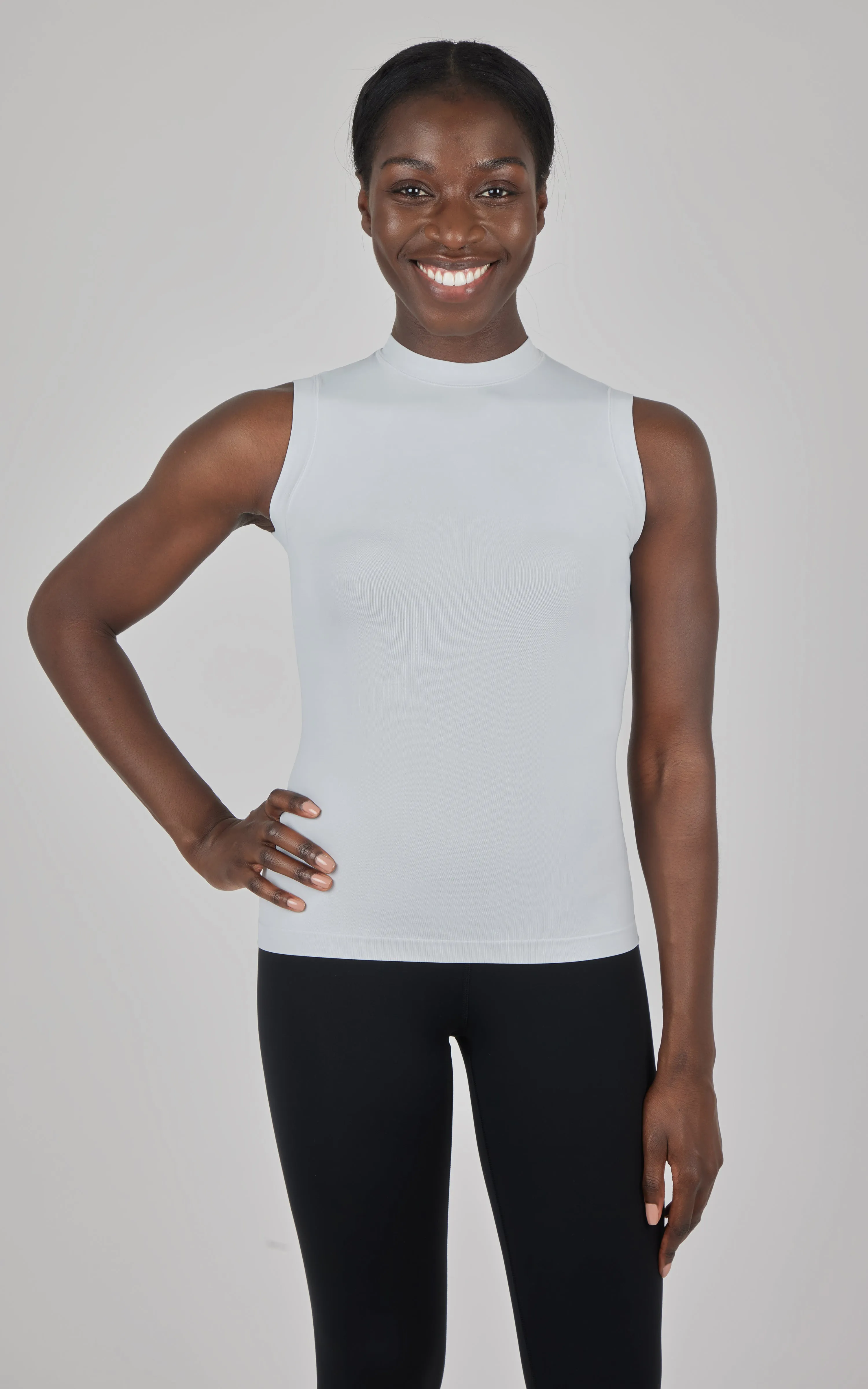 2 PK Mock Neck Tank Top