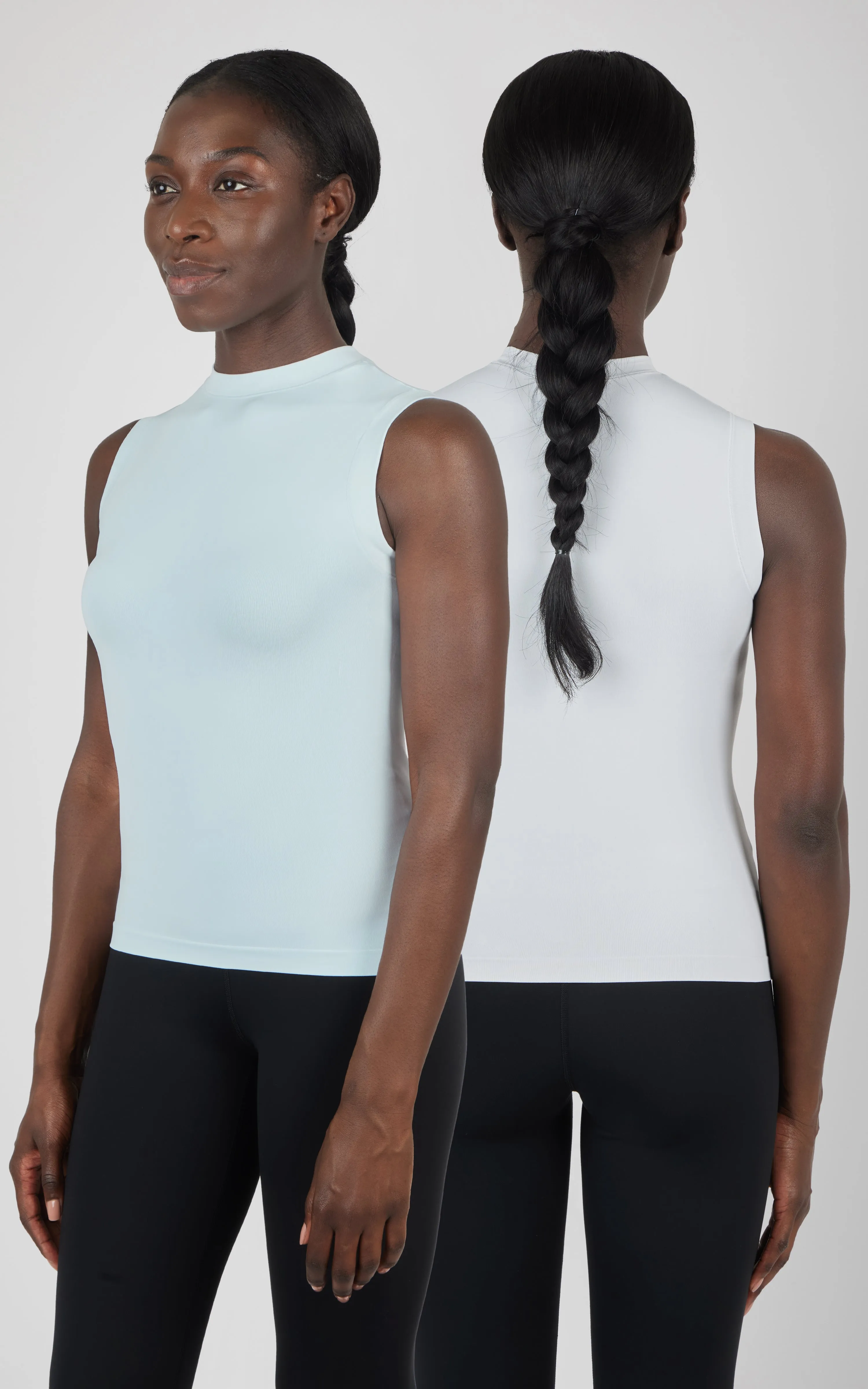 2 PK Mock Neck Tank Top
