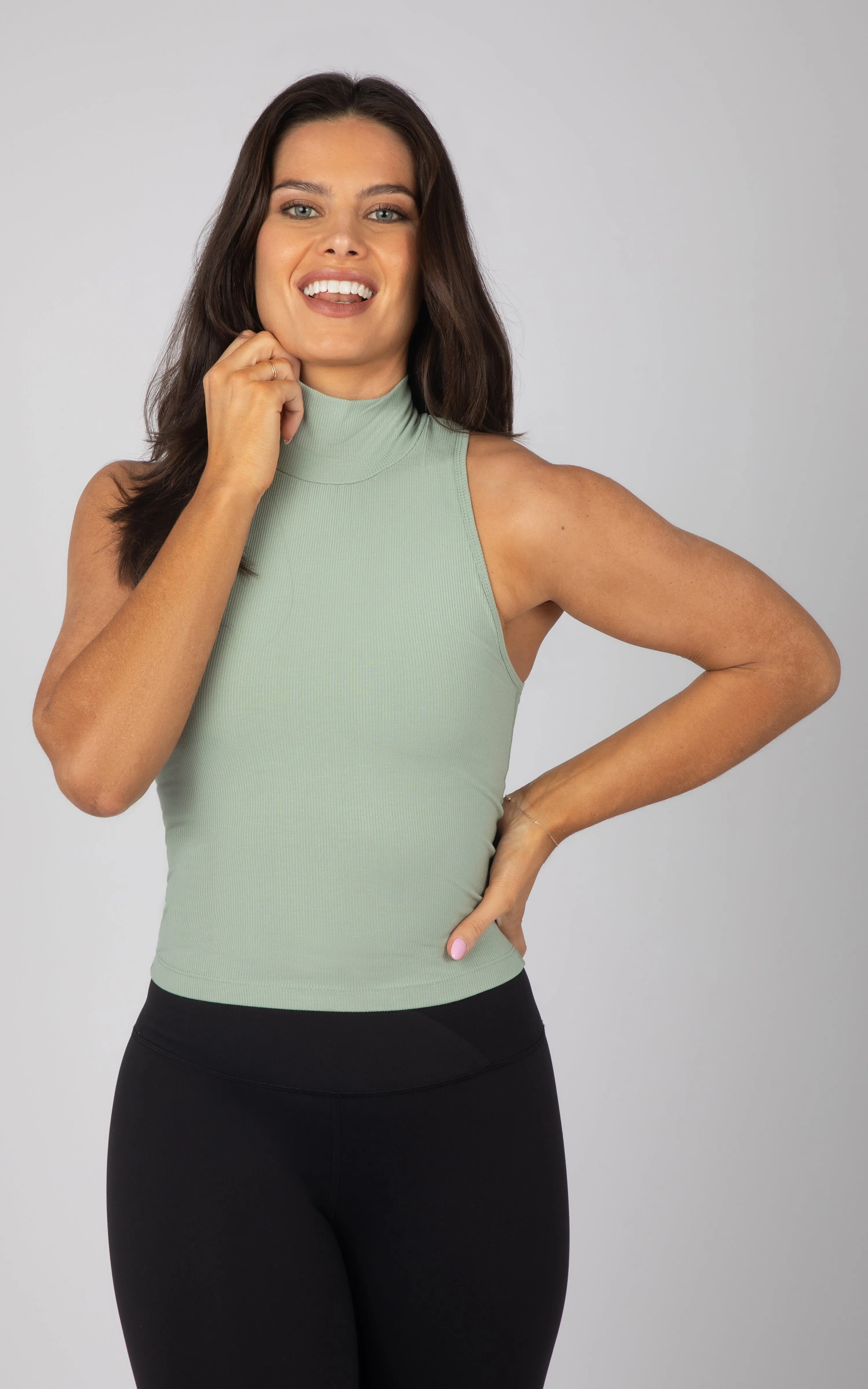 2 PK Mock Neck Tank Top