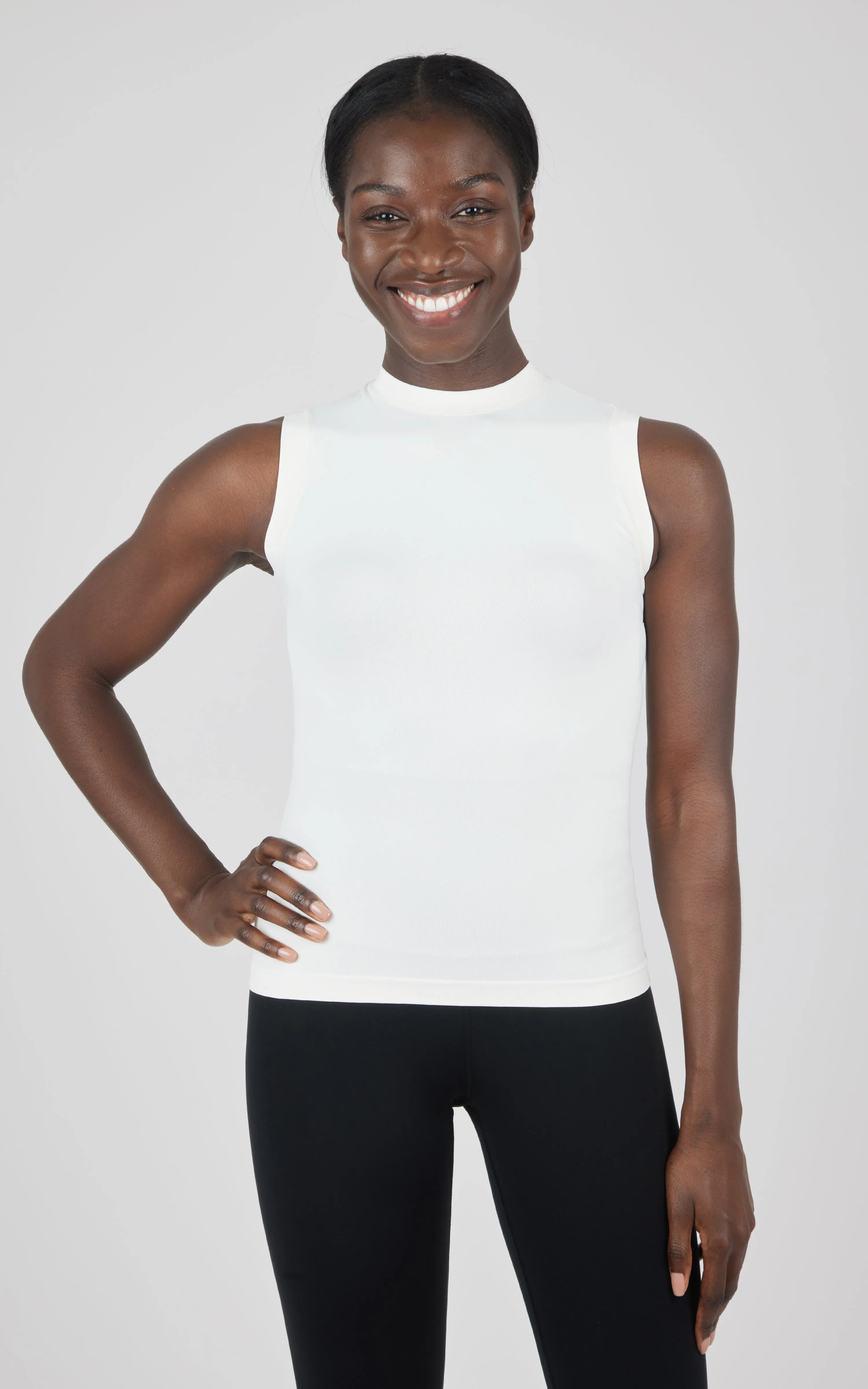 2 PK Mock Neck Tank Top