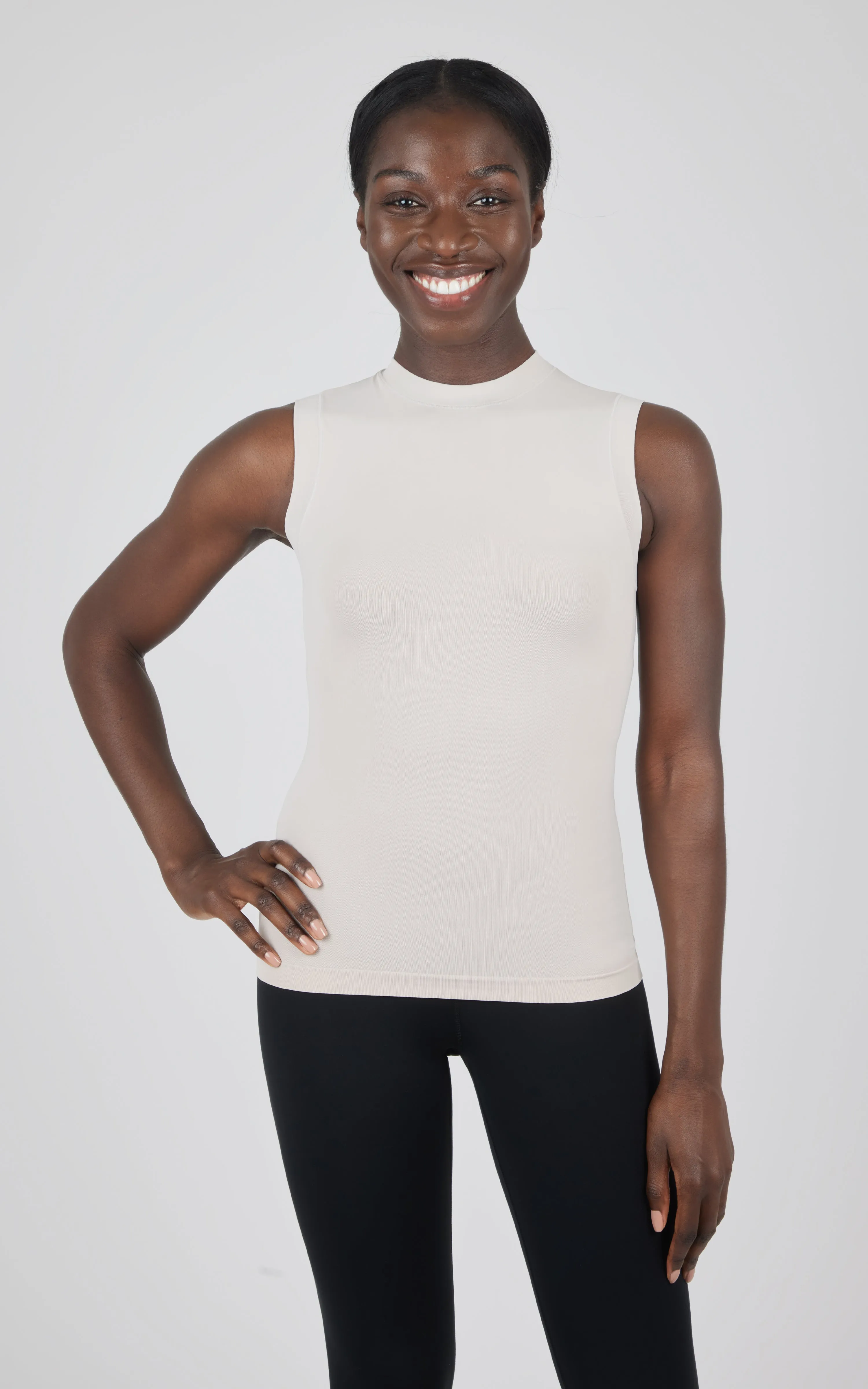 2 PK Mock Neck Tank Top