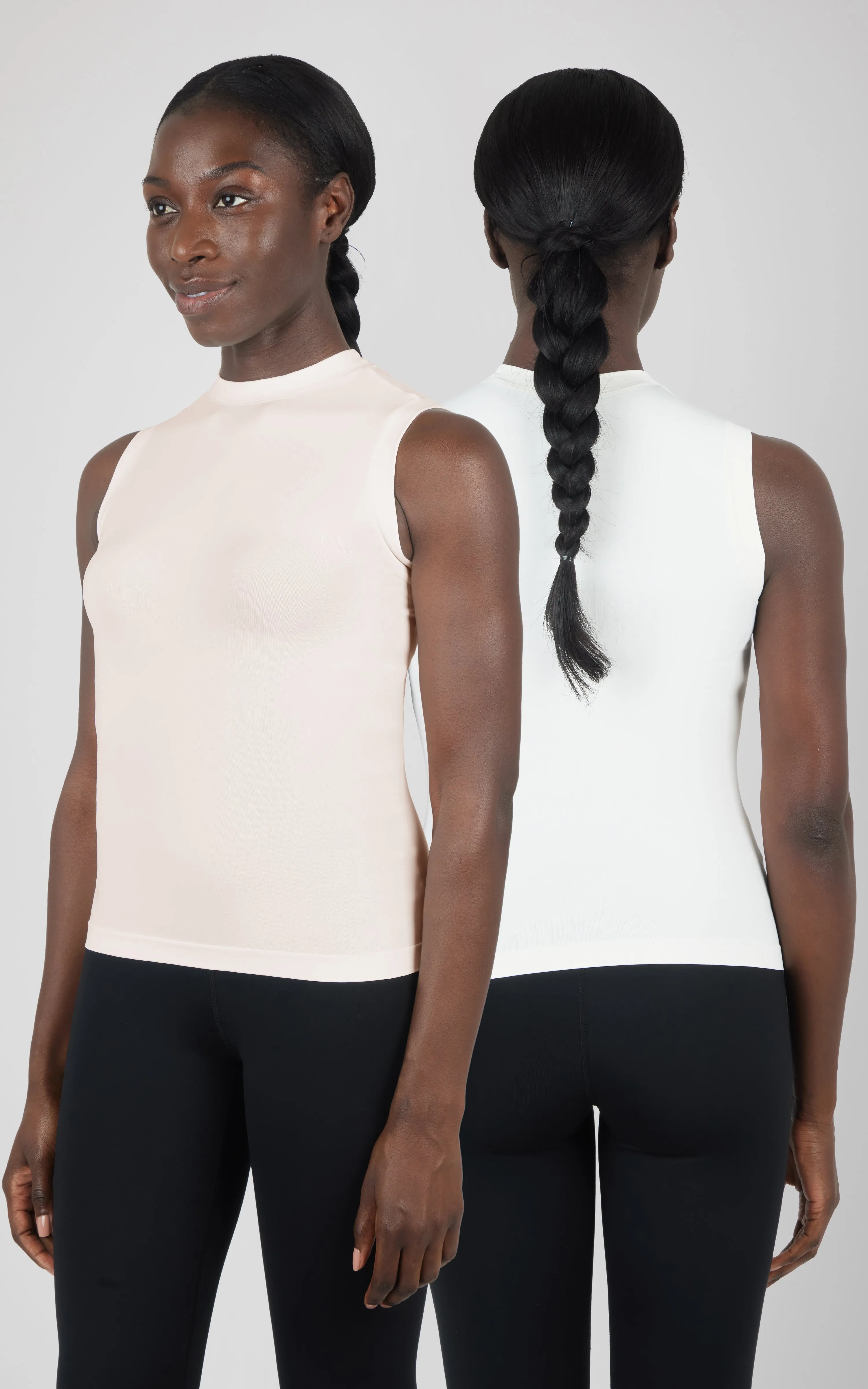 2 PK Mock Neck Tank Top