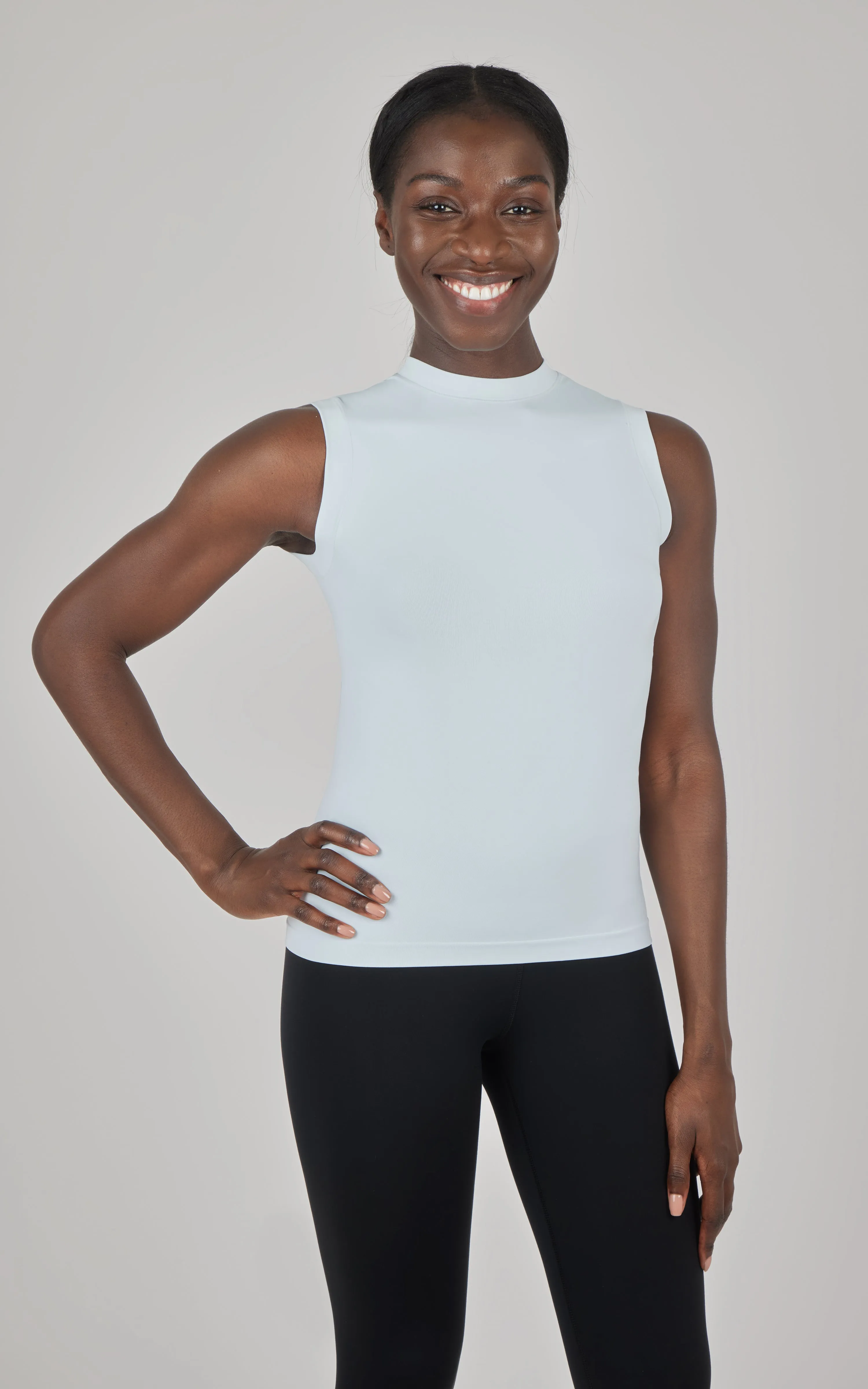 2 PK Mock Neck Tank Top