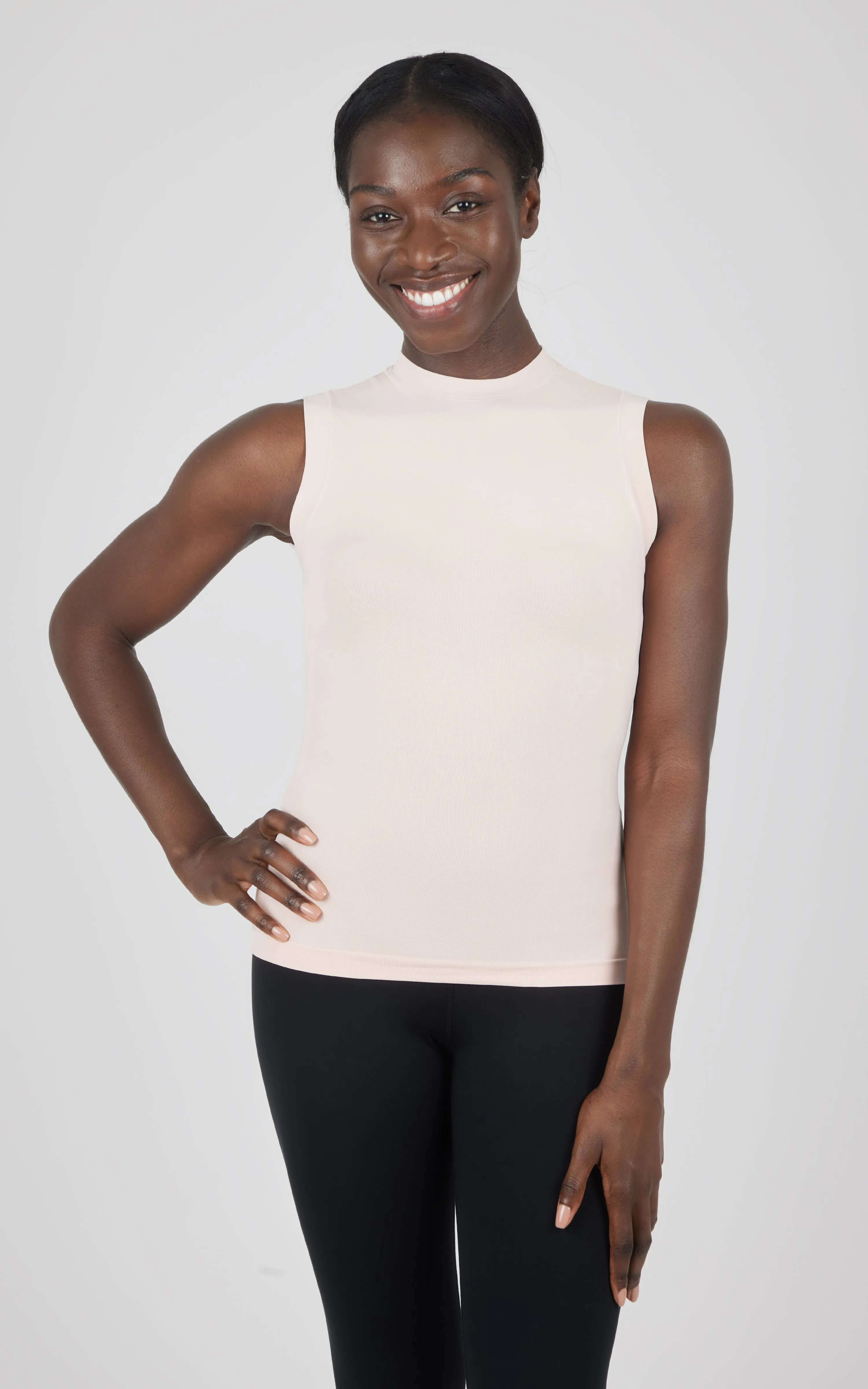 2 PK Mock Neck Tank Top