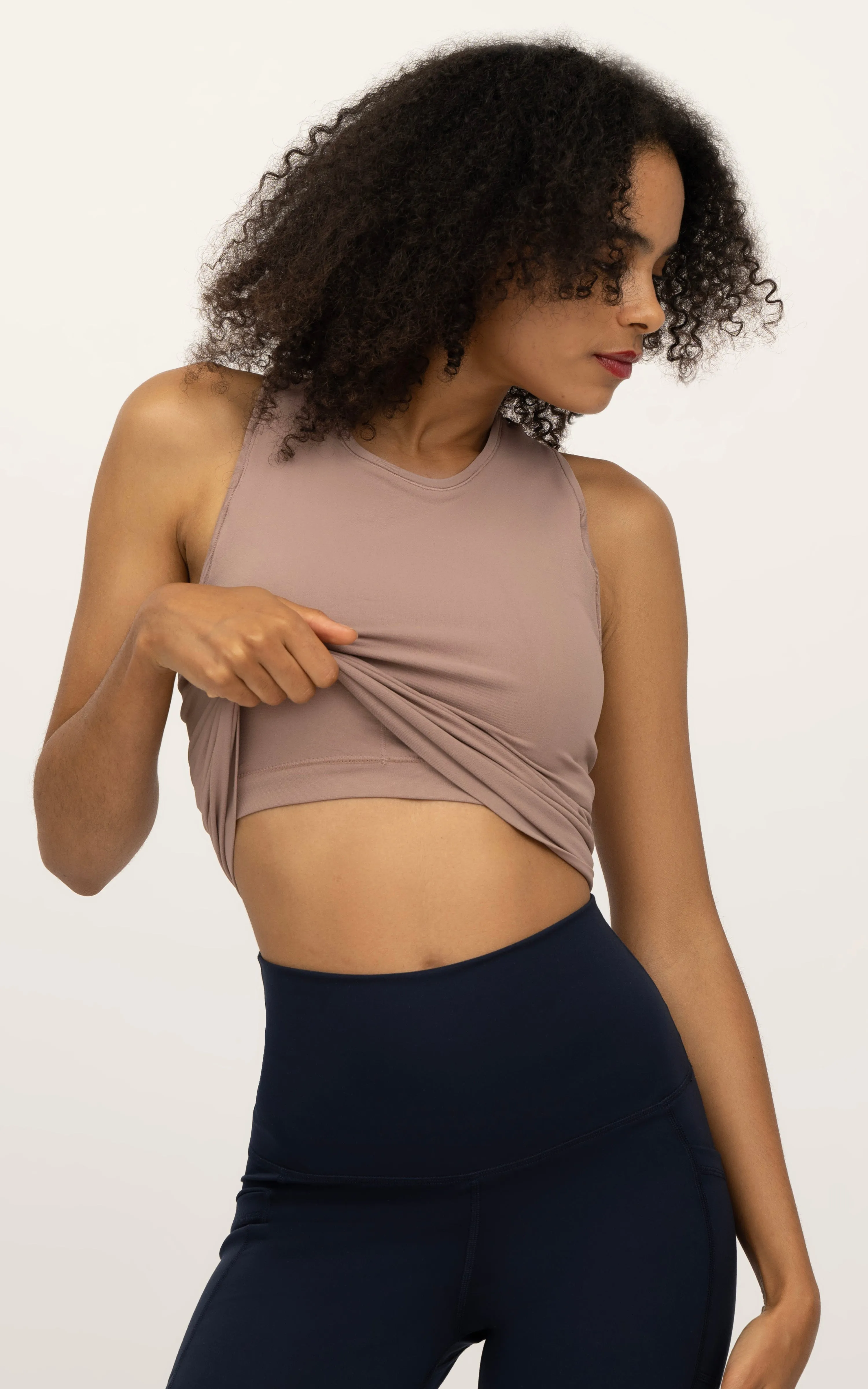 2 PK Seamless Racerback Tank Top with Built in Bra