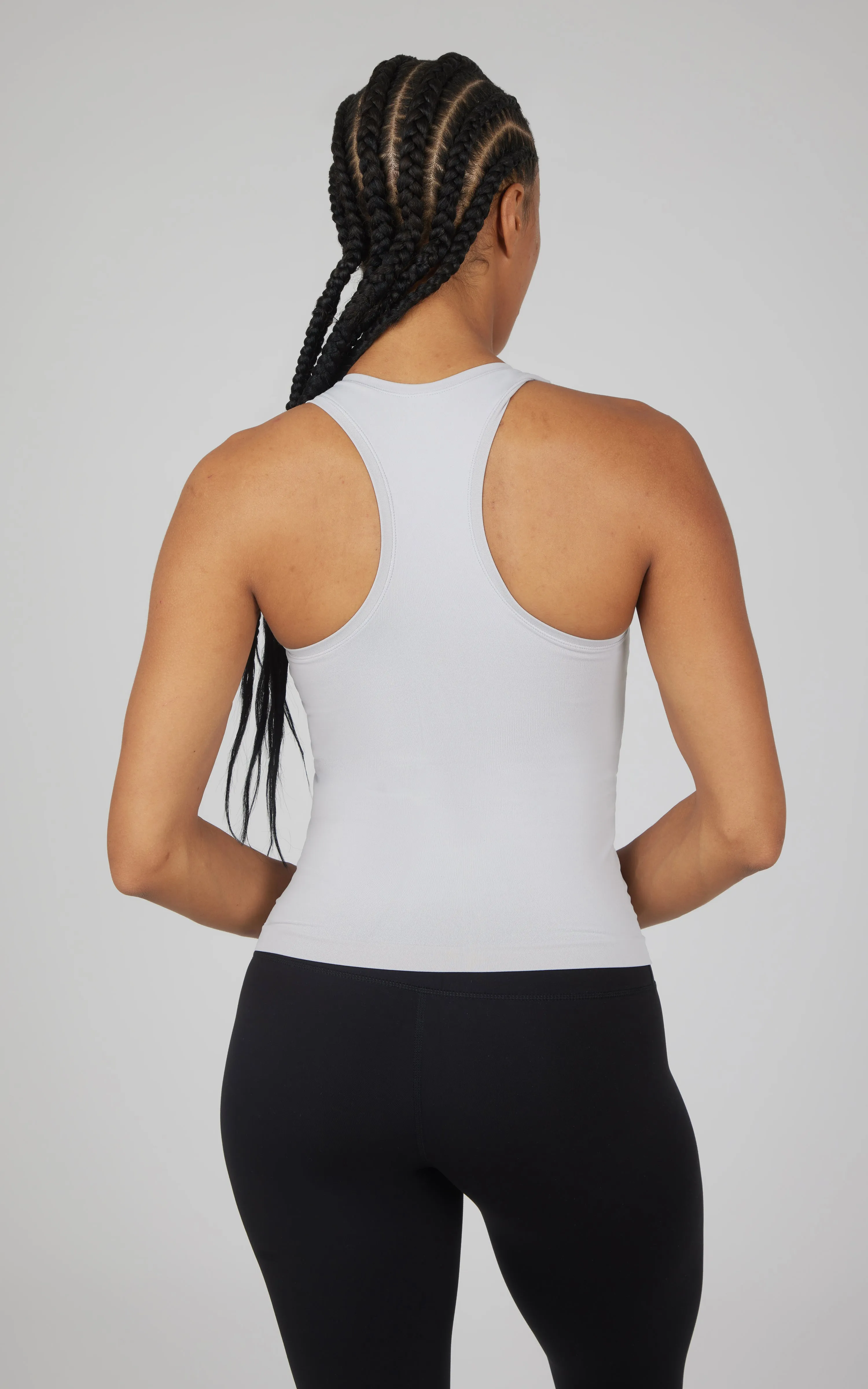 2 PK Seamless Racerback Tank Top with Built in Bra