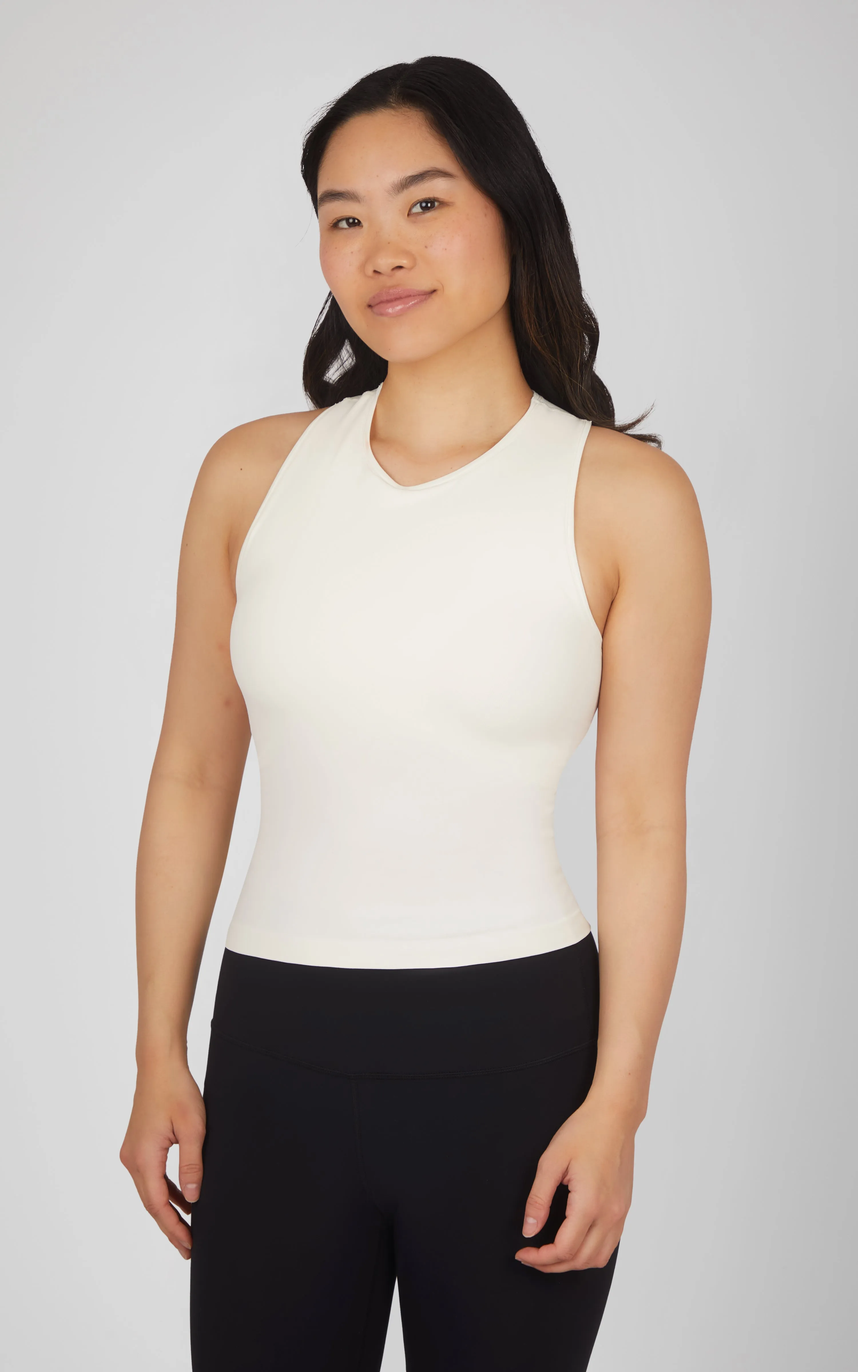 2 PK Seamless Racerback Tank Top with Built in Bra