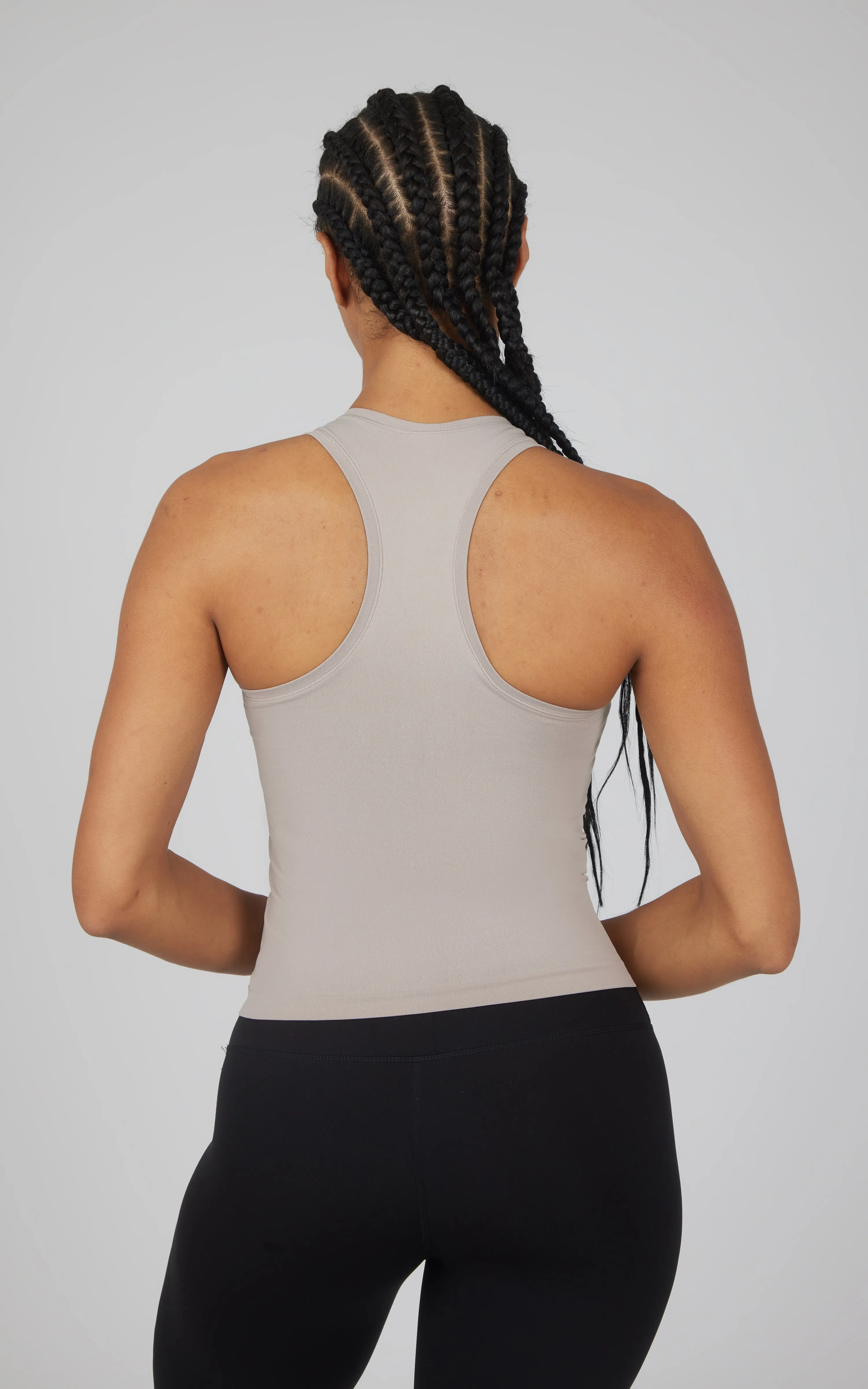 2 PK Seamless Racerback Tank Top with Built in Bra