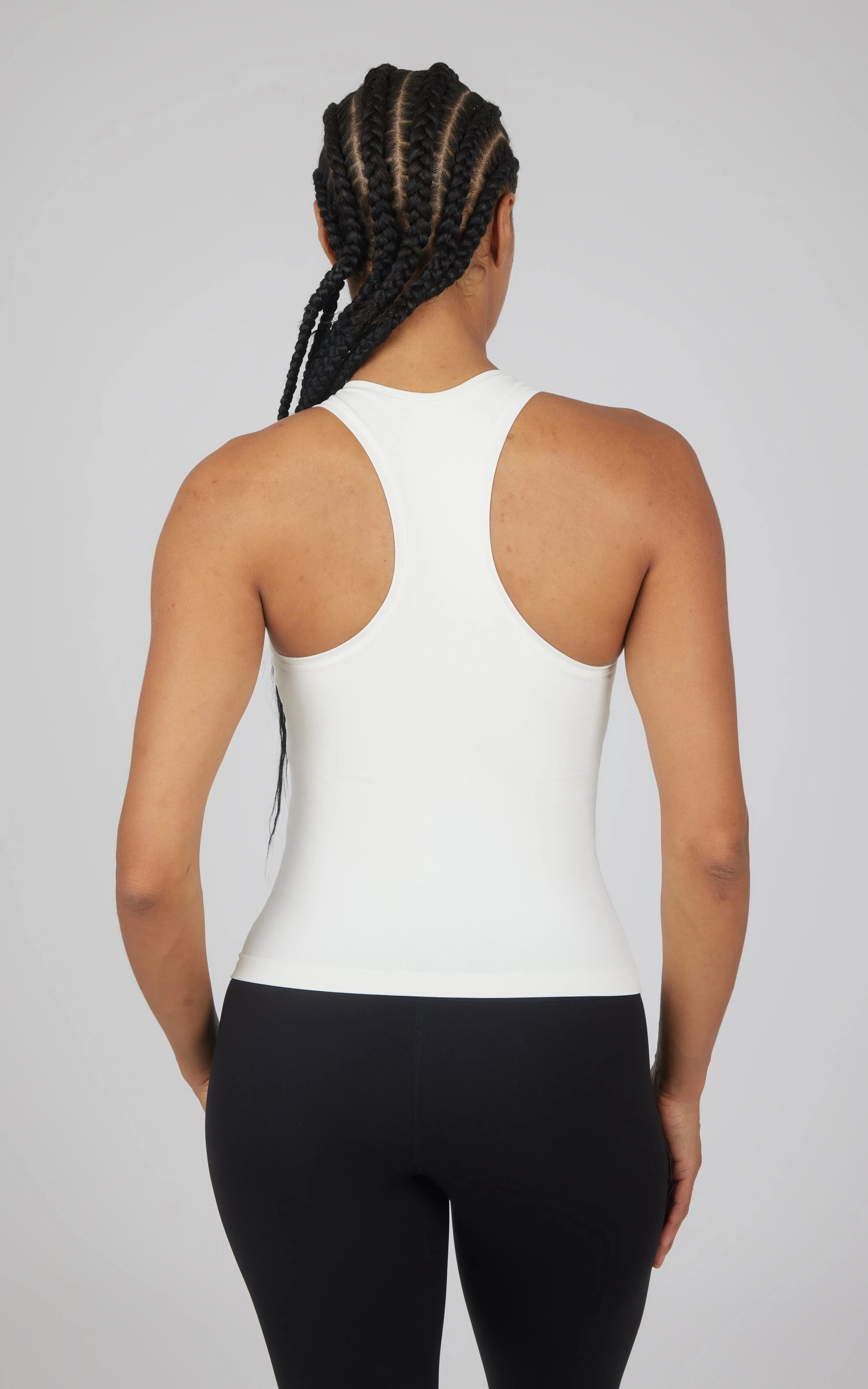 2 PK Seamless Racerback Tank Top with Built in Bra
