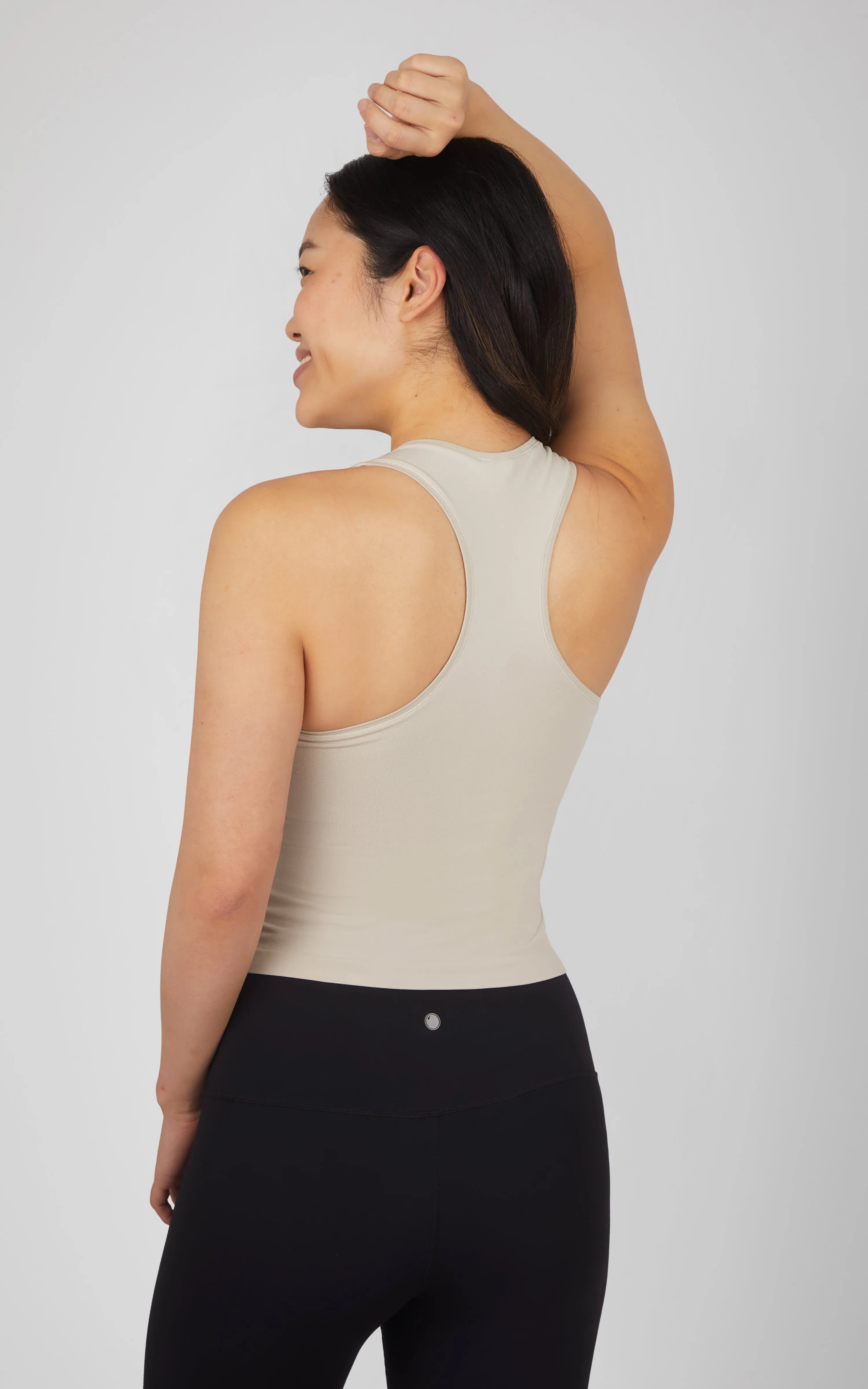 2 PK Seamless Racerback Tank Top with Built in Bra