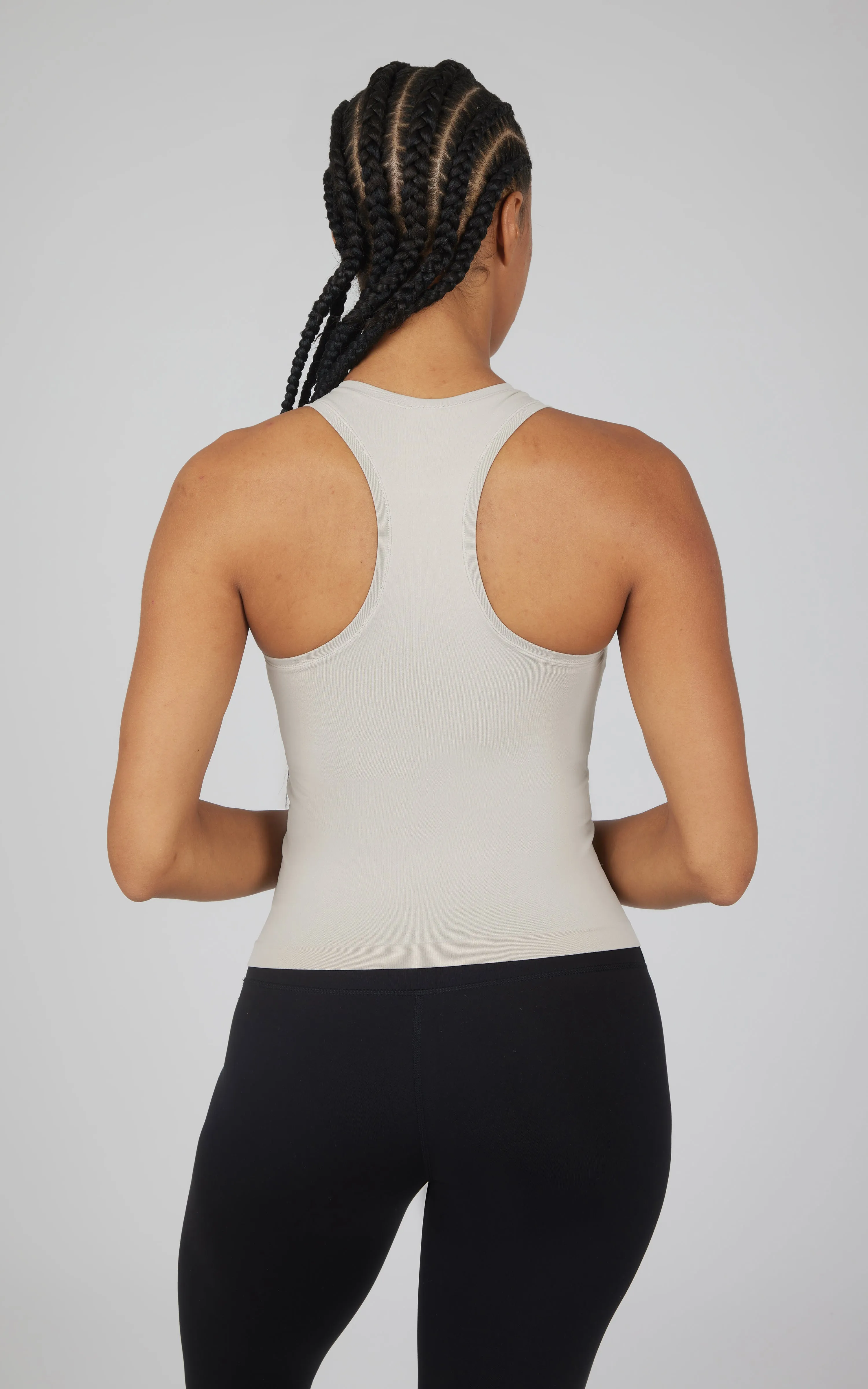 2 PK Seamless Racerback Tank Top with Built in Bra