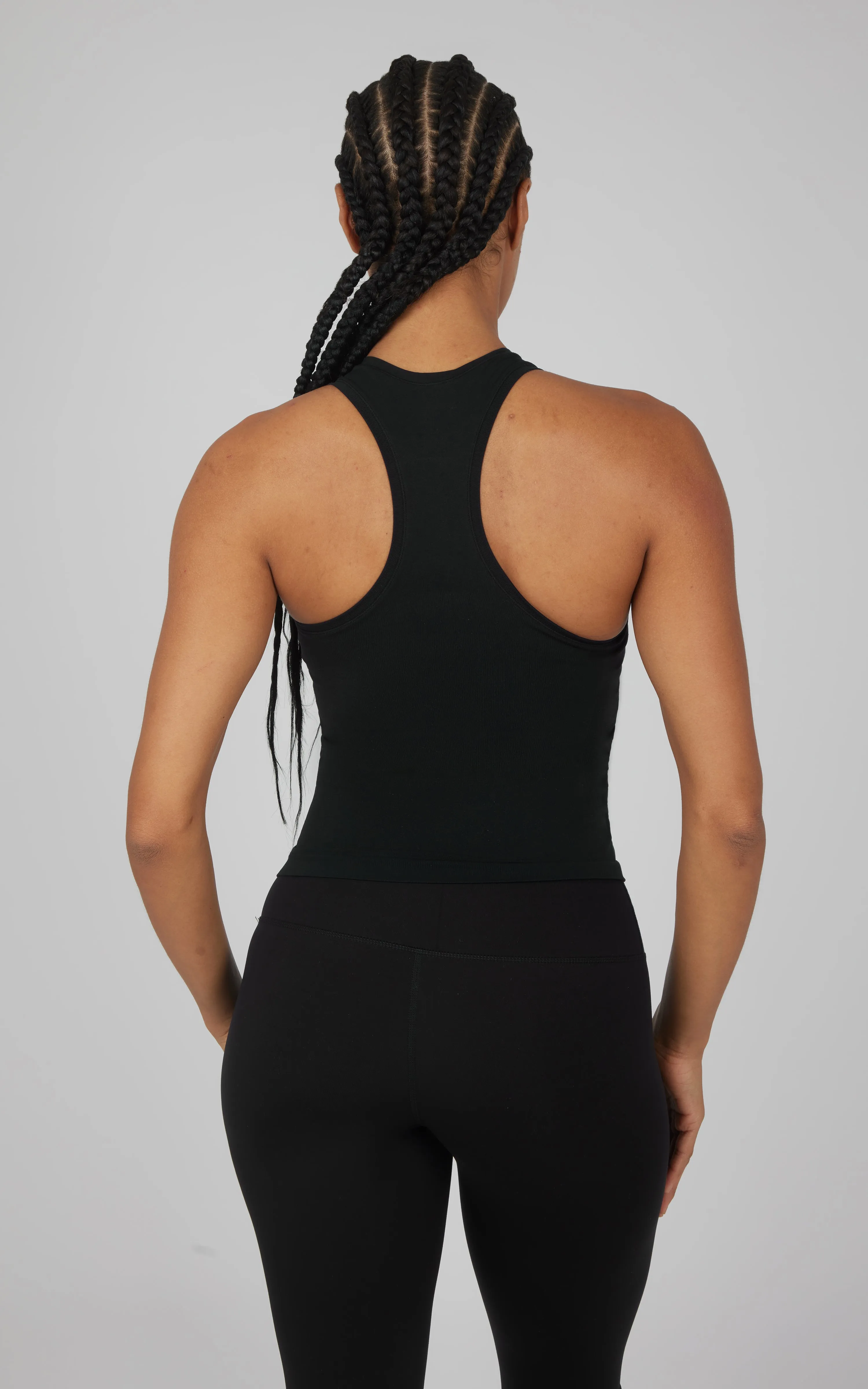 2 PK Seamless Racerback Tank Top with Built in Bra