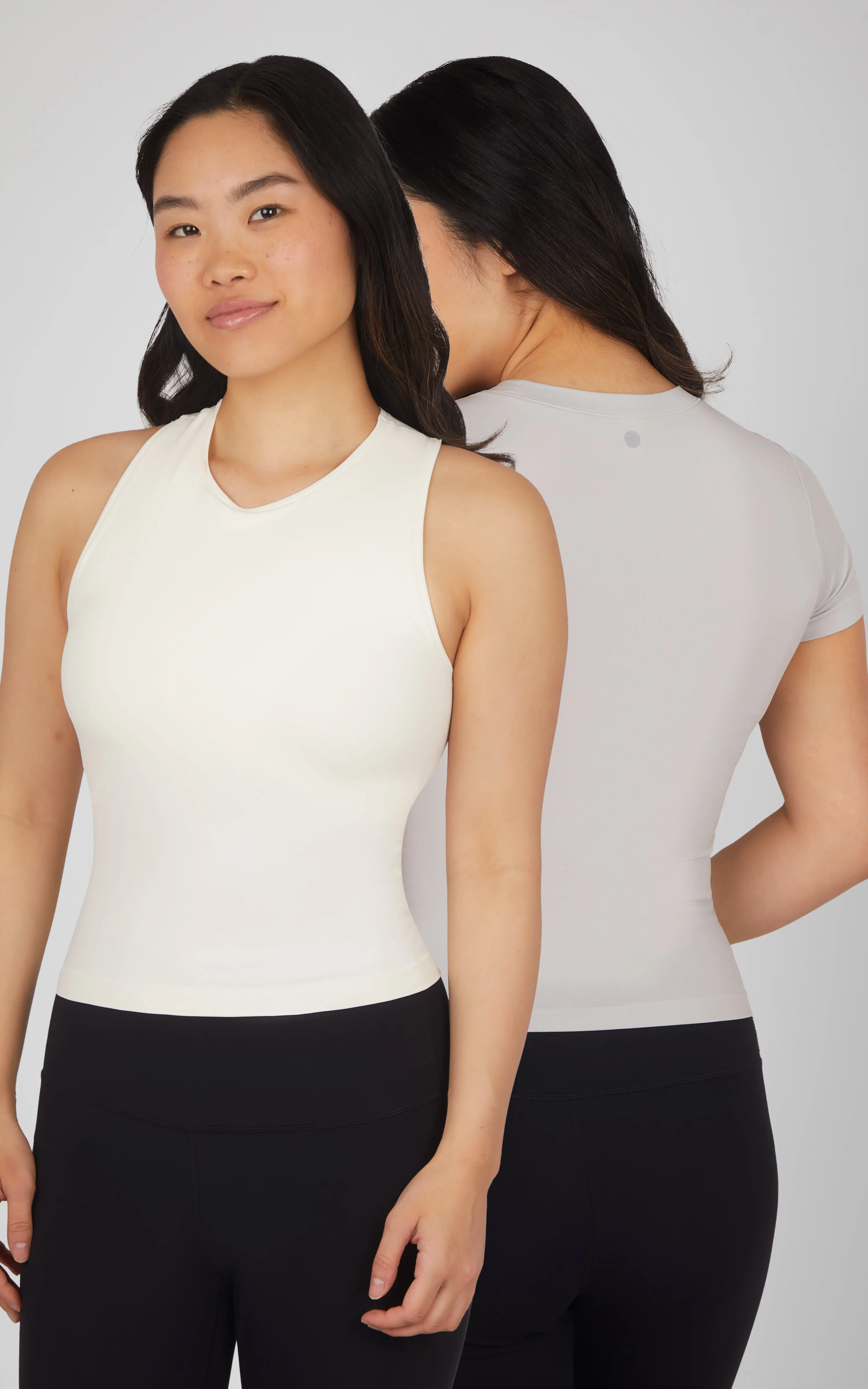 2 PK Seamless Racerback Tank Top with Built in Bra