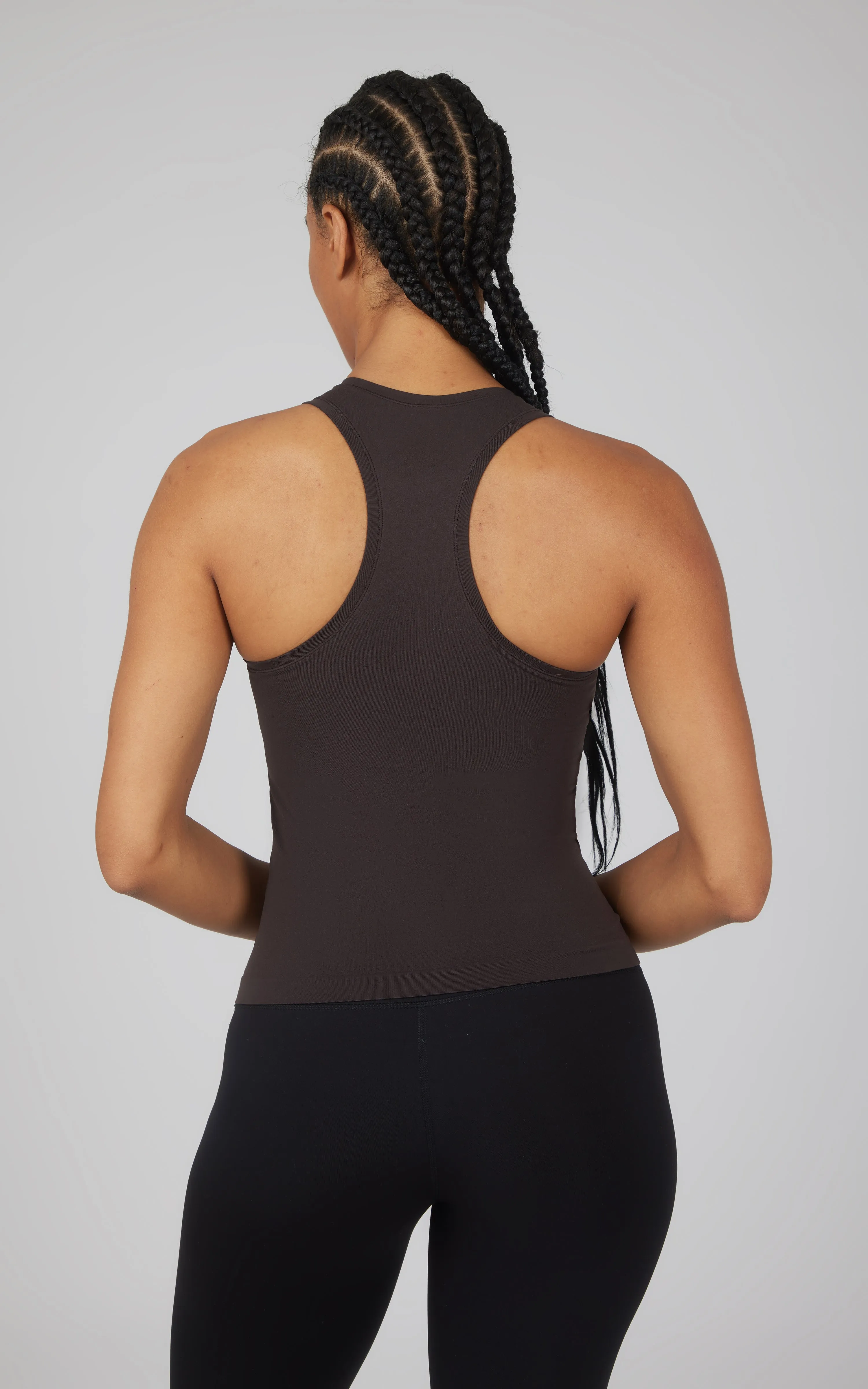 2 PK Seamless Racerback Tank Top with Built in Bra