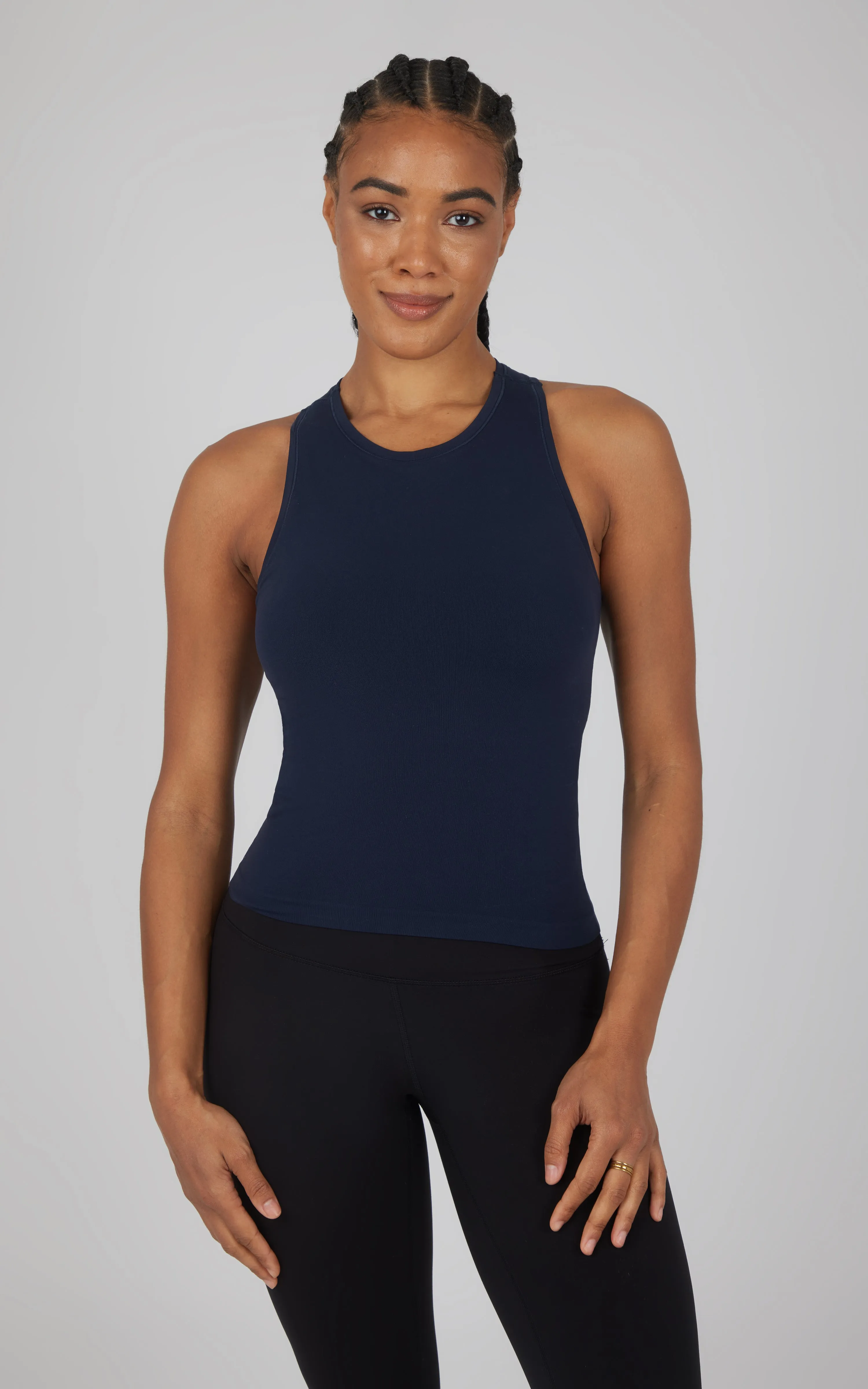 2 PK Seamless Racerback Tank Top with Built in Bra