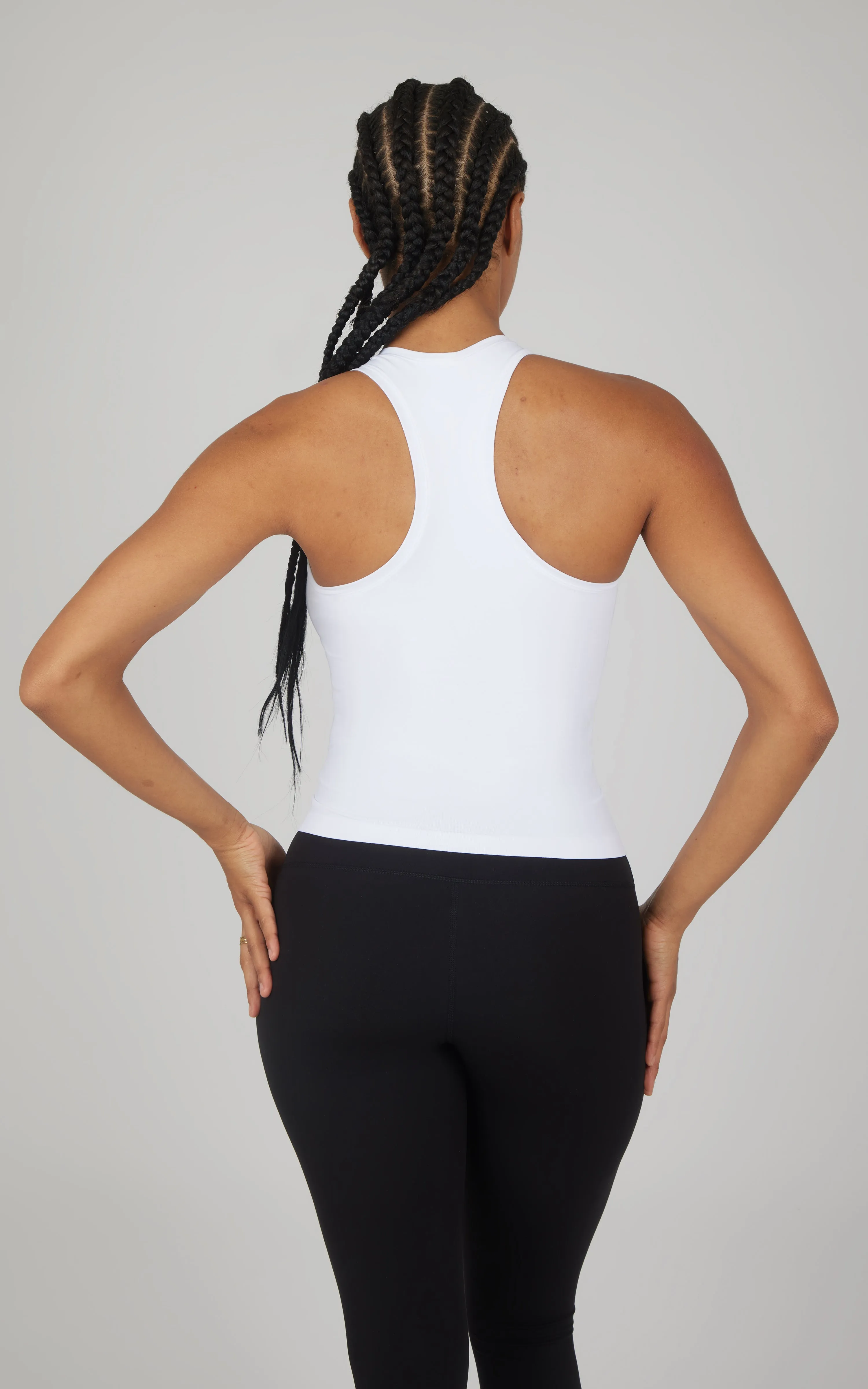 2 PK Seamless Racerback Tank Top with Built in Bra