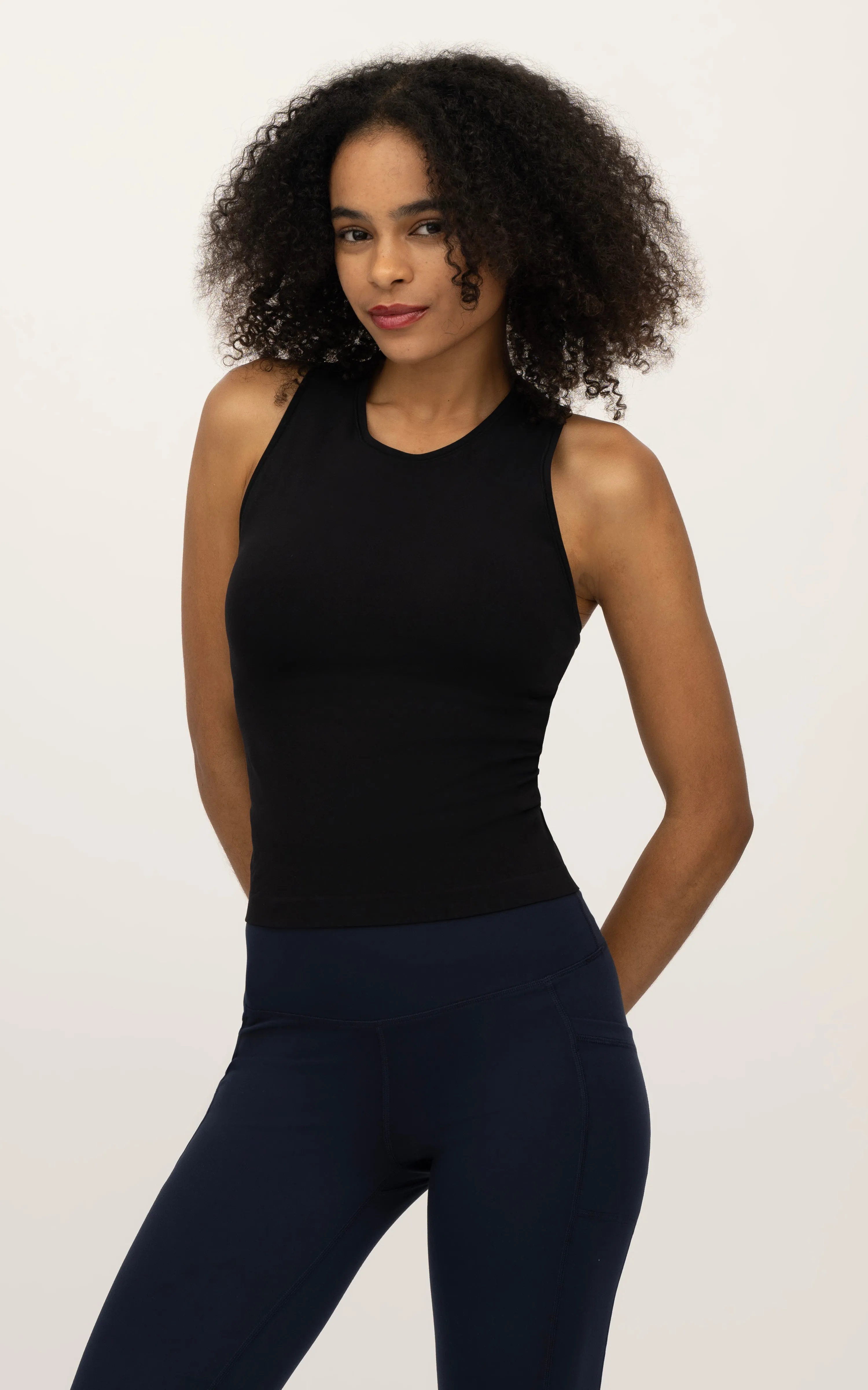 2 PK Seamless Racerback Tank Top with Built in Bra