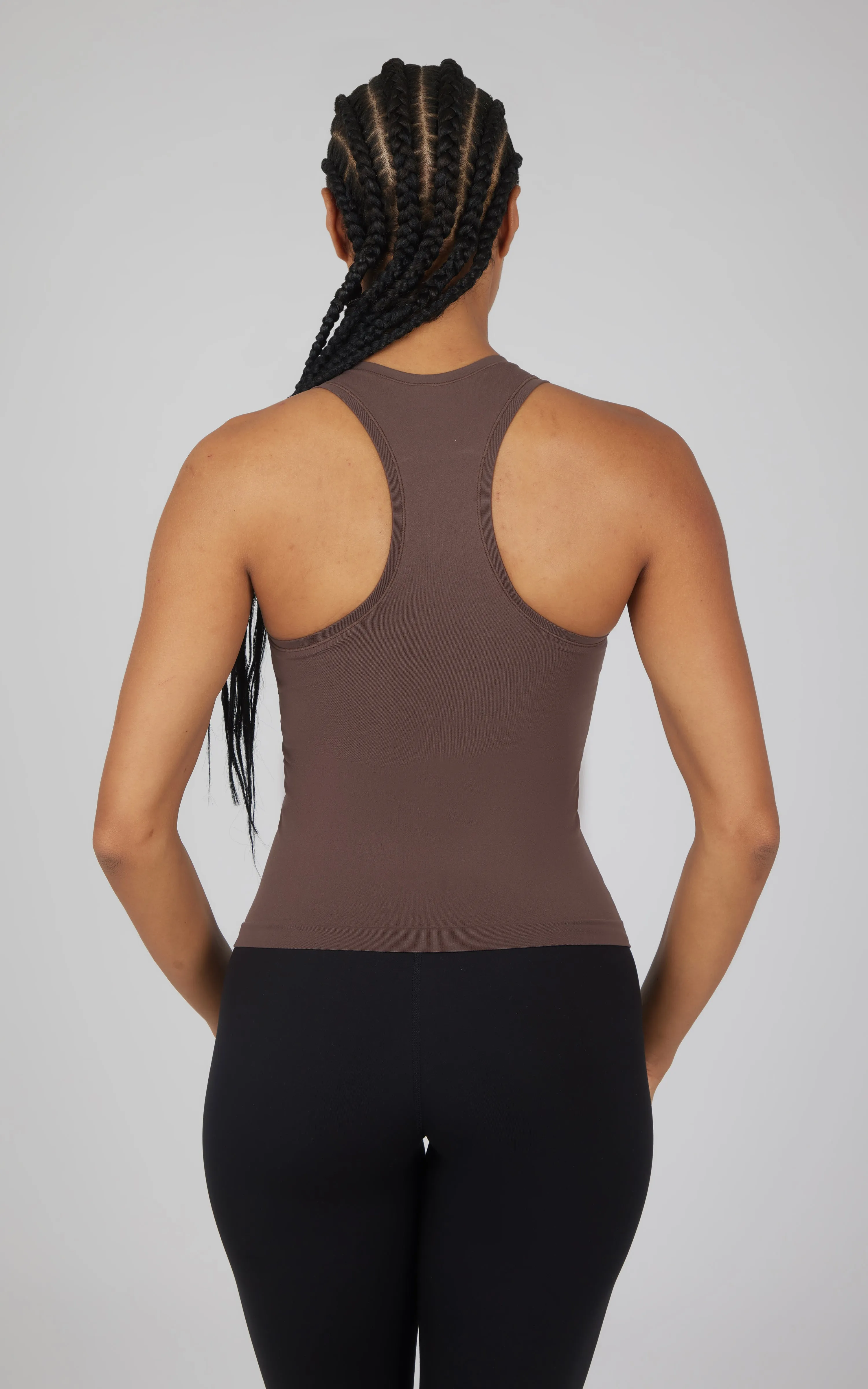 2 PK Seamless Racerback Tank Top with Built in Bra
