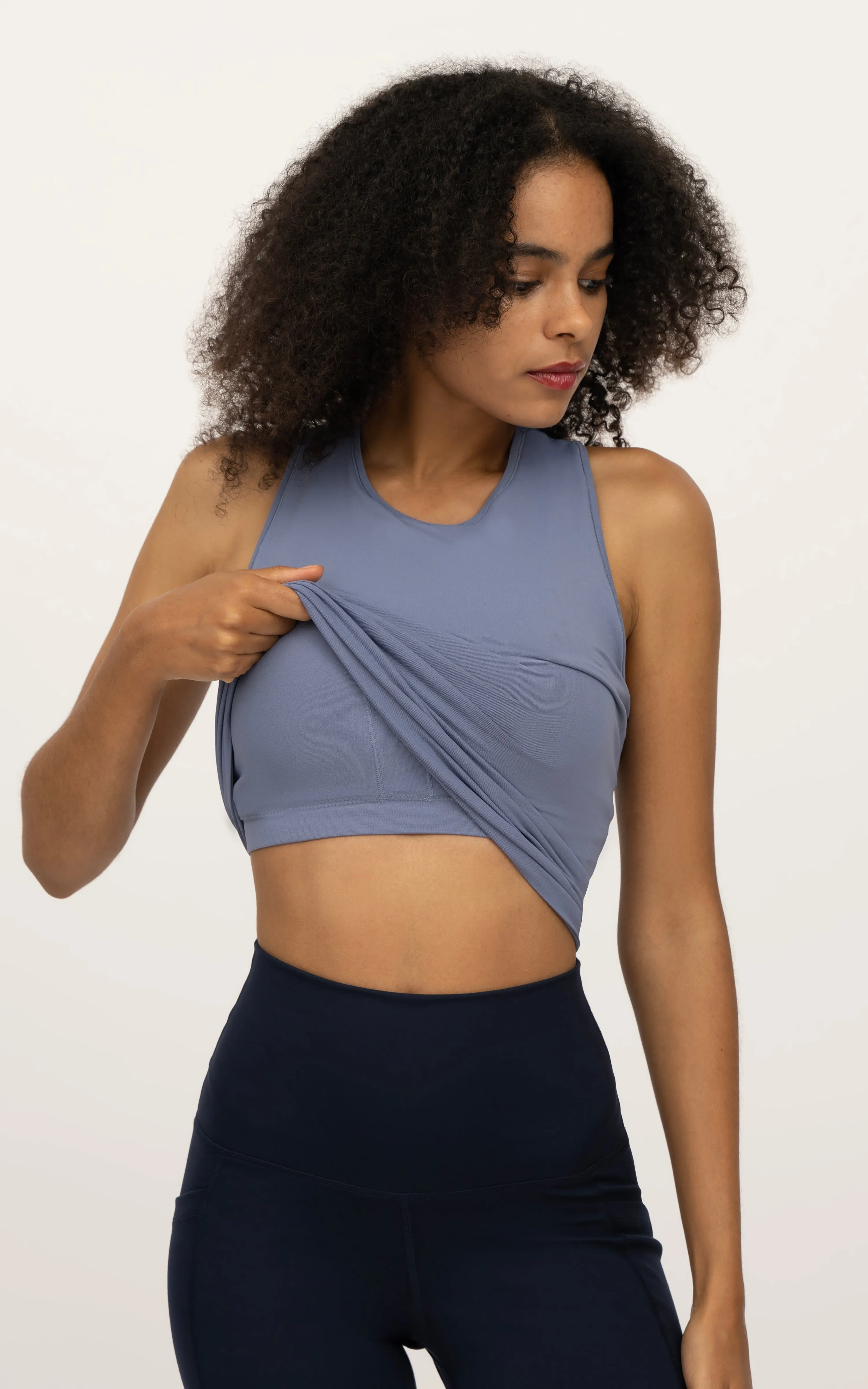 2 PK Seamless Racerback Tank Top with Built in Bra