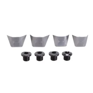 absoluteBLACK Crank Bolts and Covers - For Dura-Ace 9100 Cranks, Gray