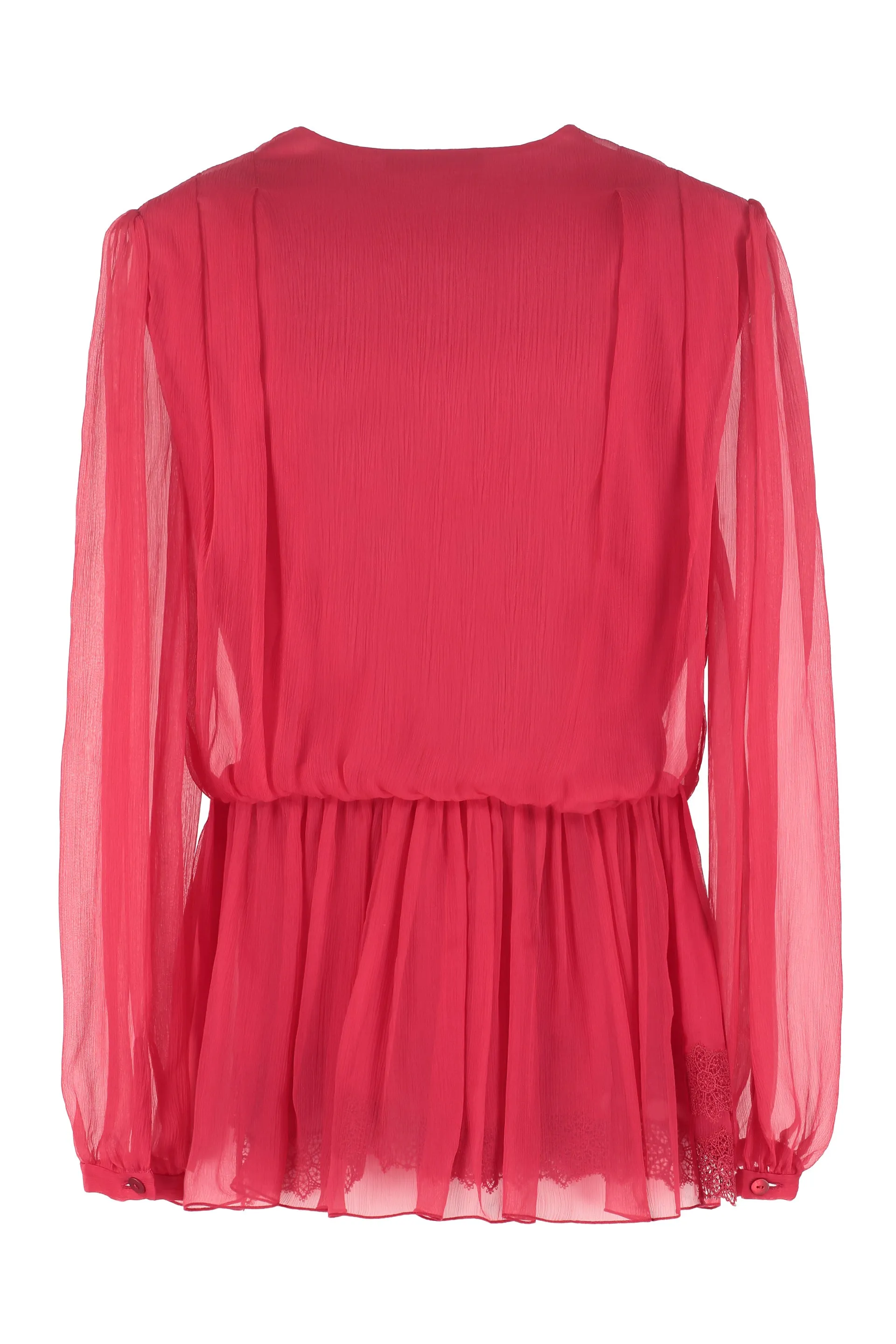 Alberta Ferretti Wrapped V-Neck Blouse