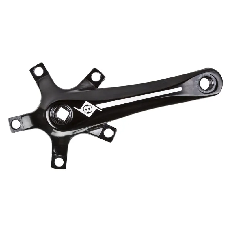 Alloy Crank Set 155mm 107 SQR JIS crankset black