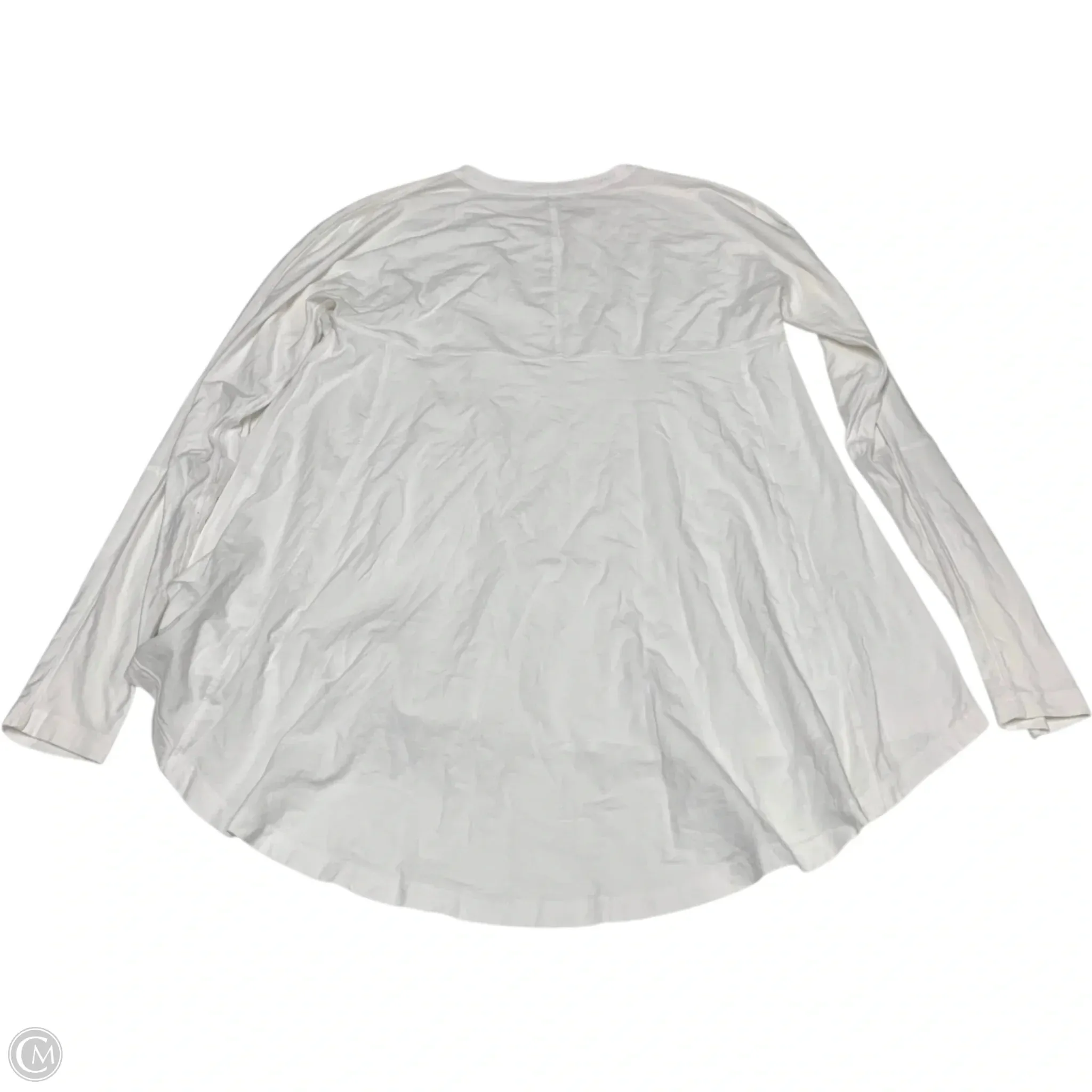 Athletic Top Long Sleeve Crewneck By Lululemon In White, Size: M