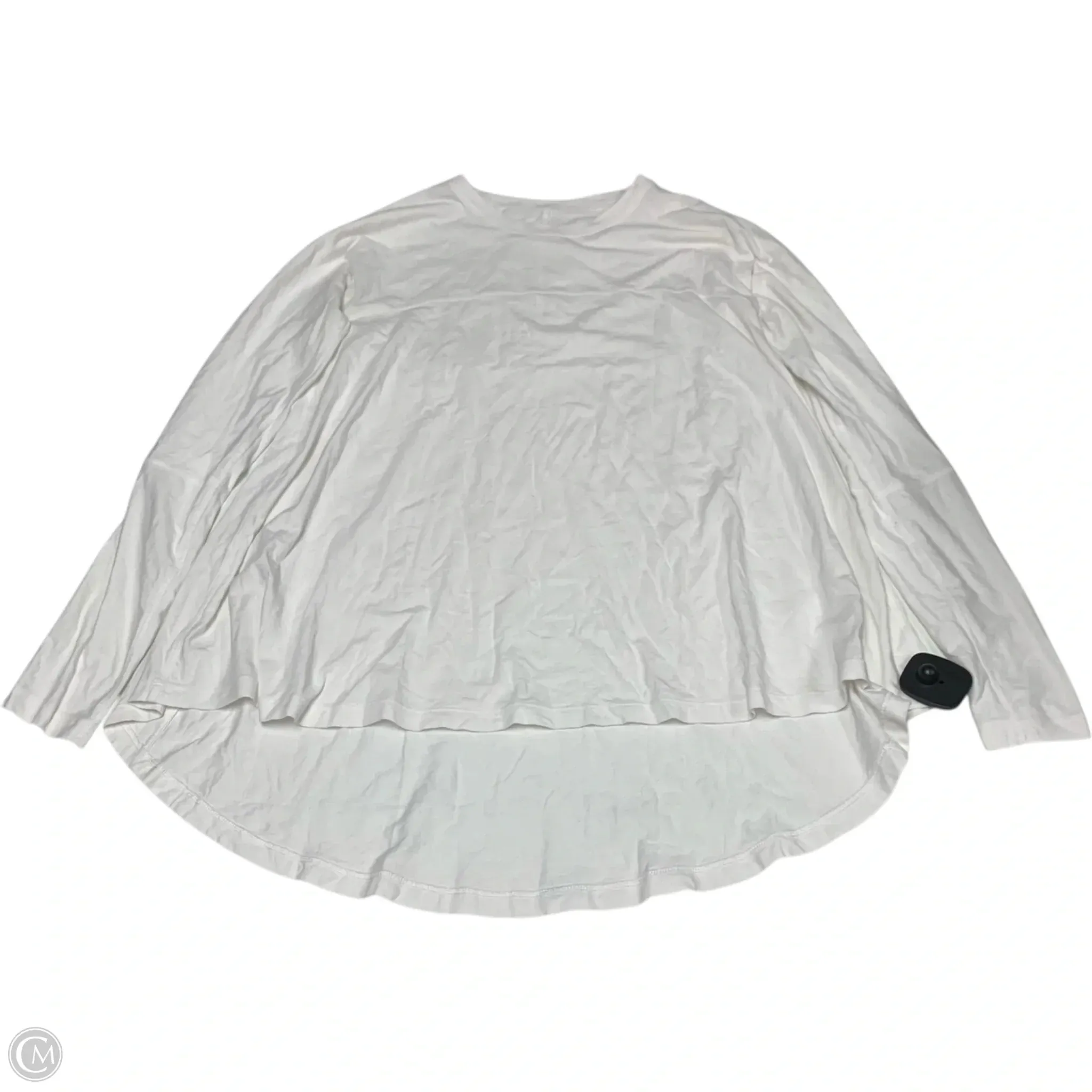 Athletic Top Long Sleeve Crewneck By Lululemon In White, Size: M