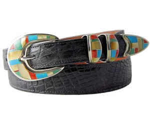 B G Mudd 11 GEO w/ Yellow MOP, Sleeping Beauty, Spiny Oyster & Turquoise Buckle Set 1.0