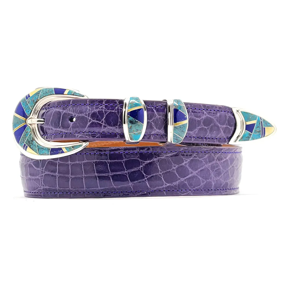 B G Mudd 11 w/ Turquoise, Lapis & Yellow MOP Buckle Set 1.0