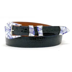 B G Mudd Tolbuk LL w/ White MOP & Lapis Buckle Set 1.0