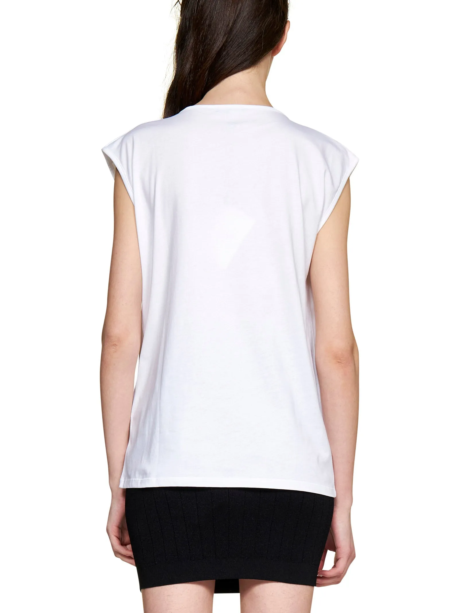 Balmain Logo Printed Crewneck Tank Top