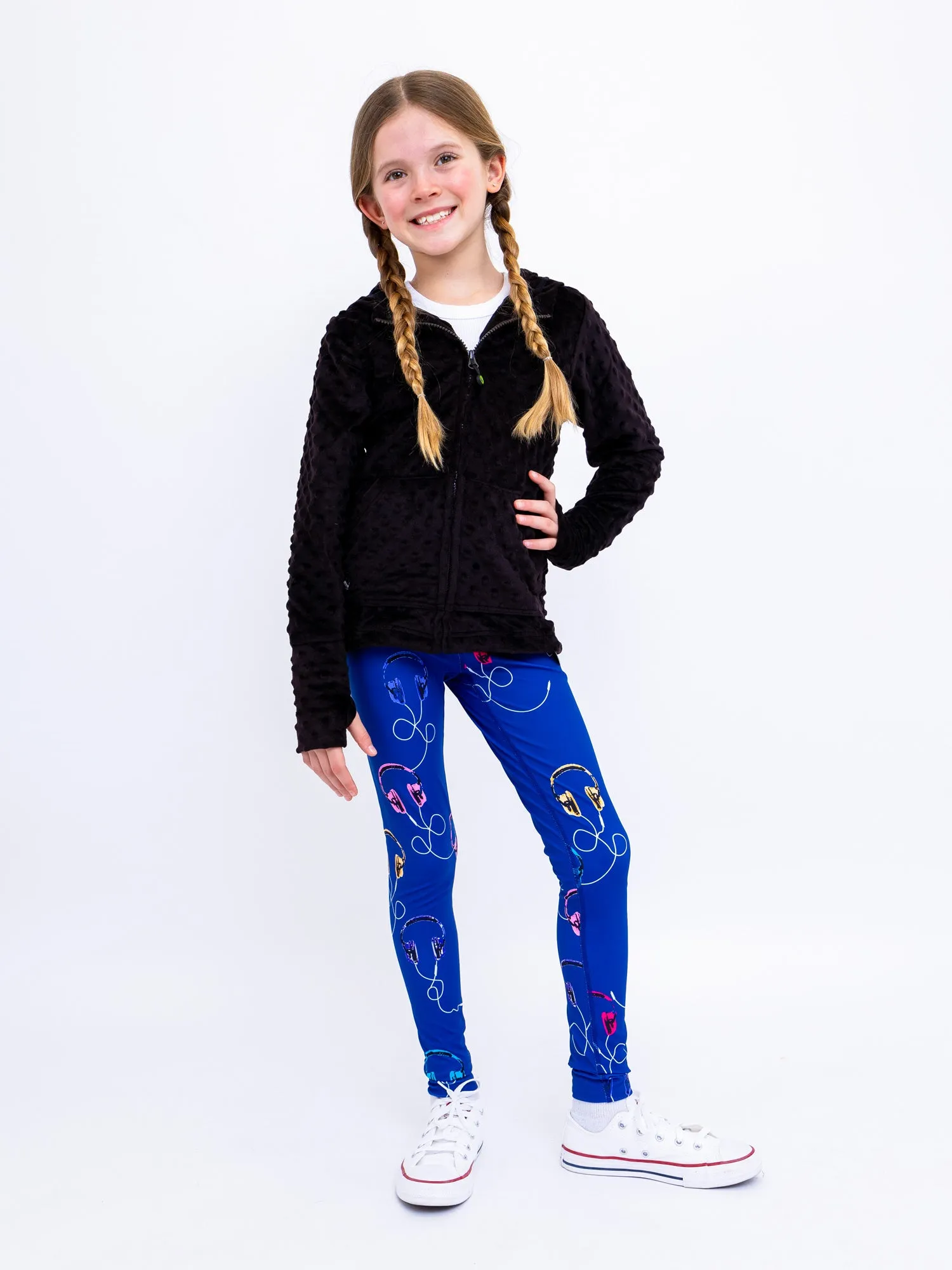 Black Minky Zip Hoodie and Leggings Gift Set