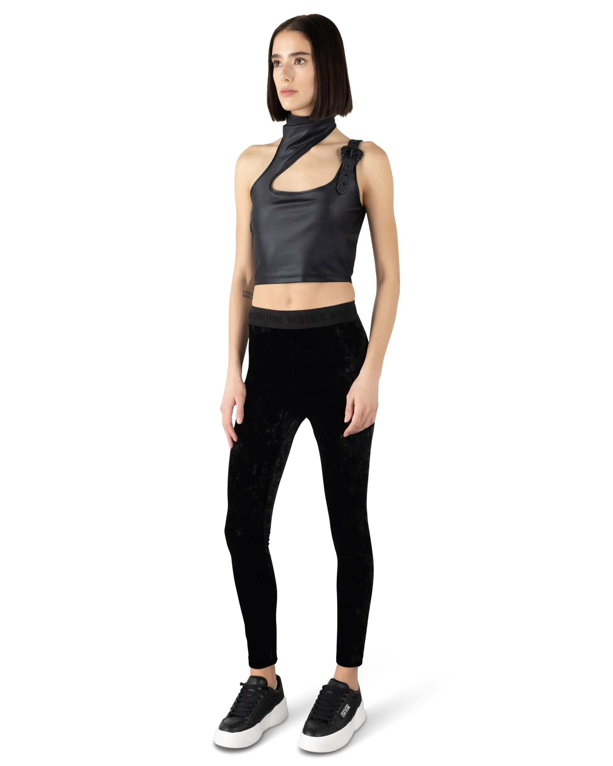 Buckle Embellished Crop Top