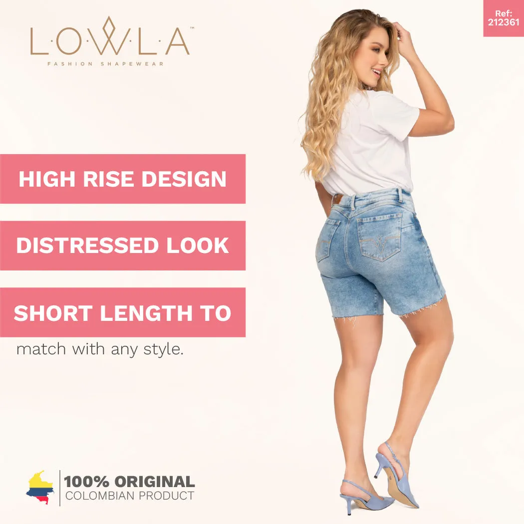Butt Lifter High Waisted Shorts Denim Distressed Jeans for Women Lowla 232361