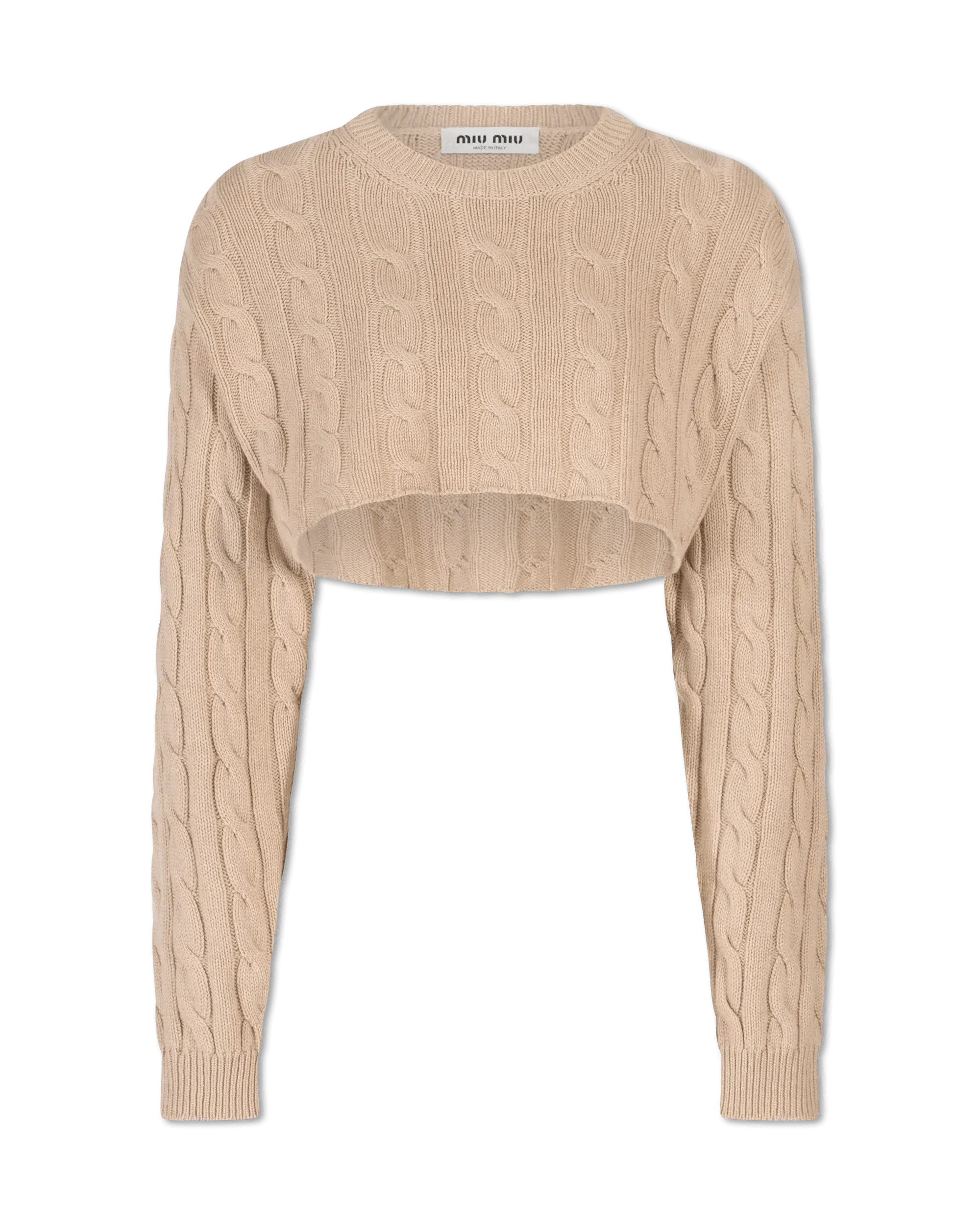 Cashmere Trecce Crop Top Sweater