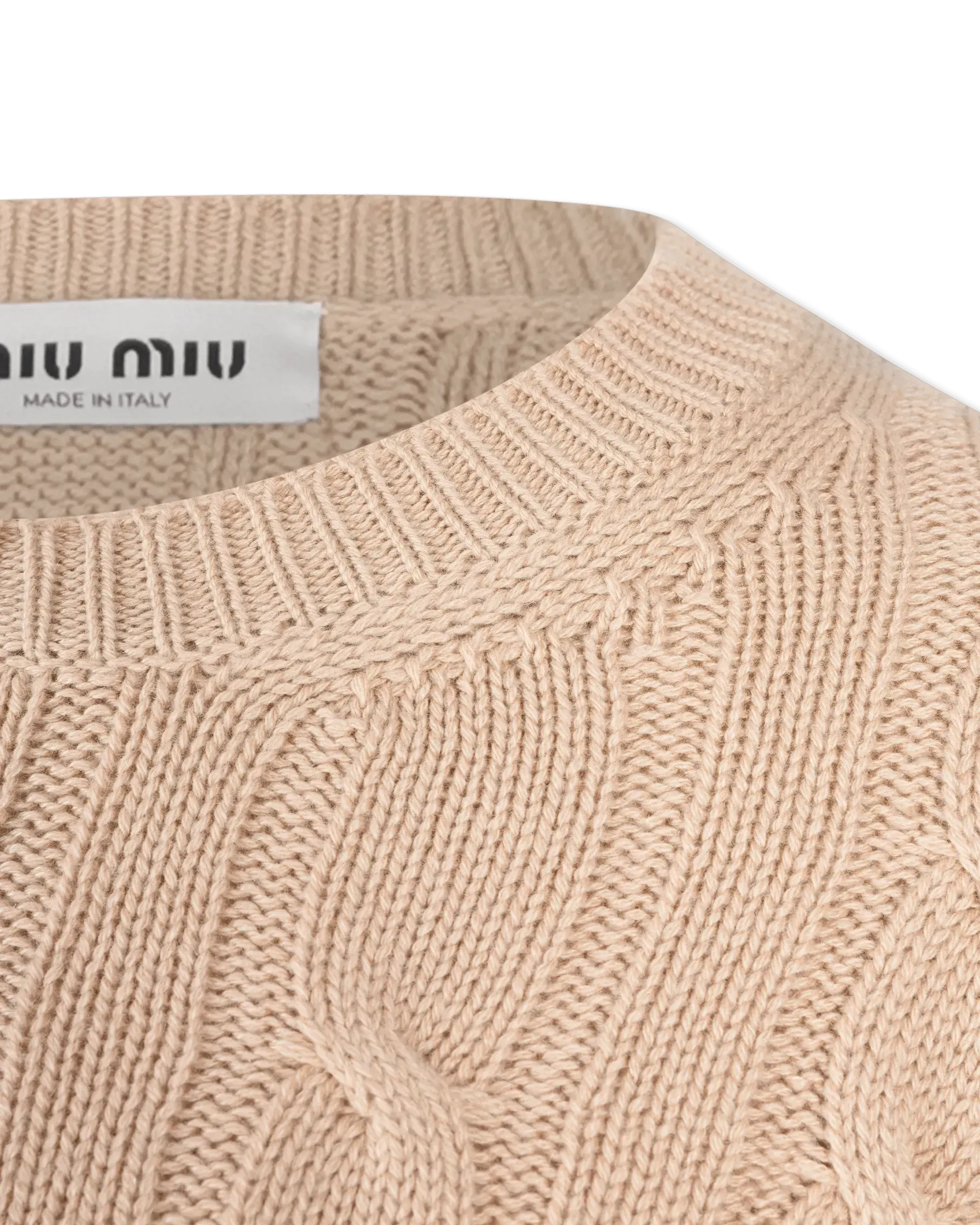 Cashmere Trecce Crop Top Sweater