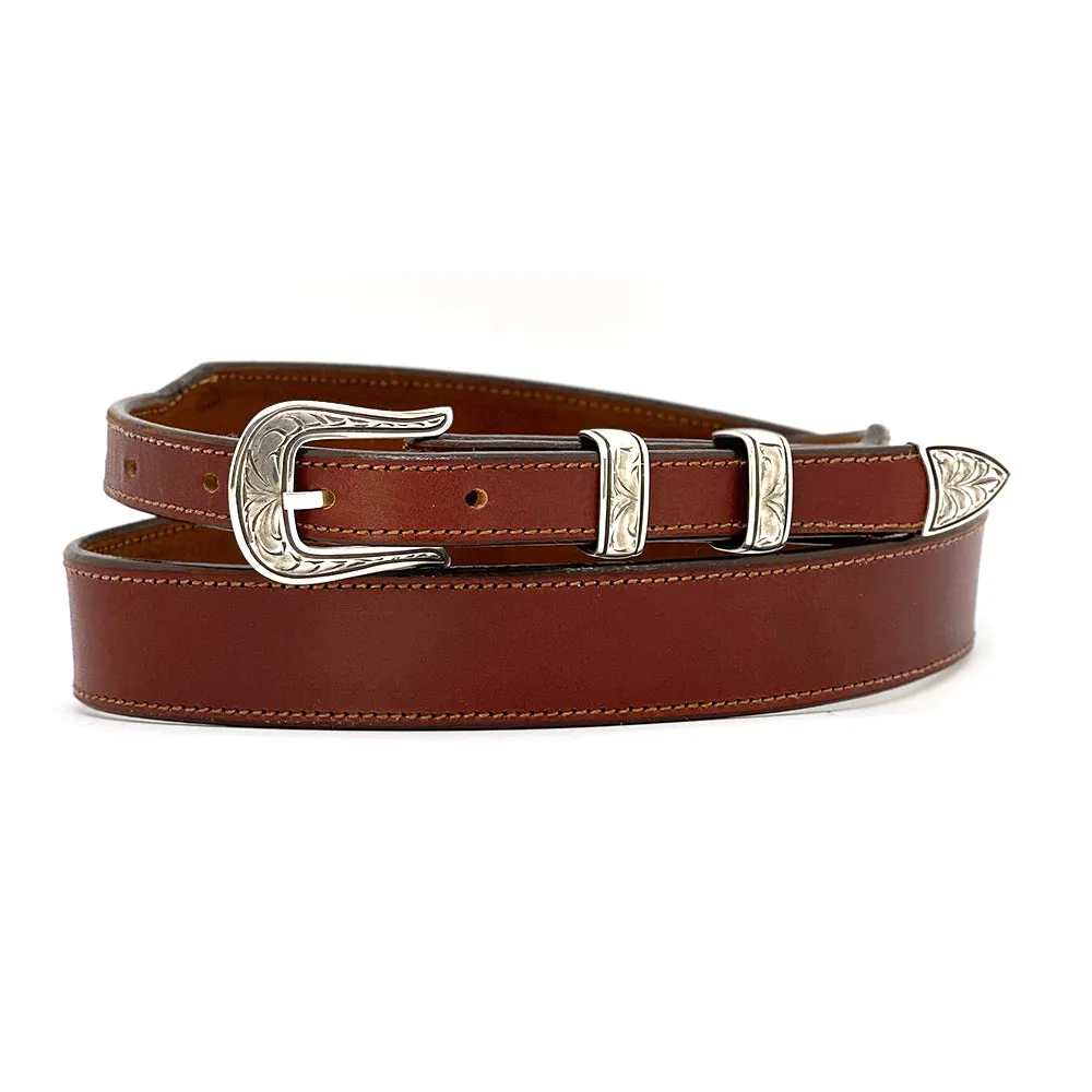Chacon Unknown Feather Engraved Buckle Set 0.75