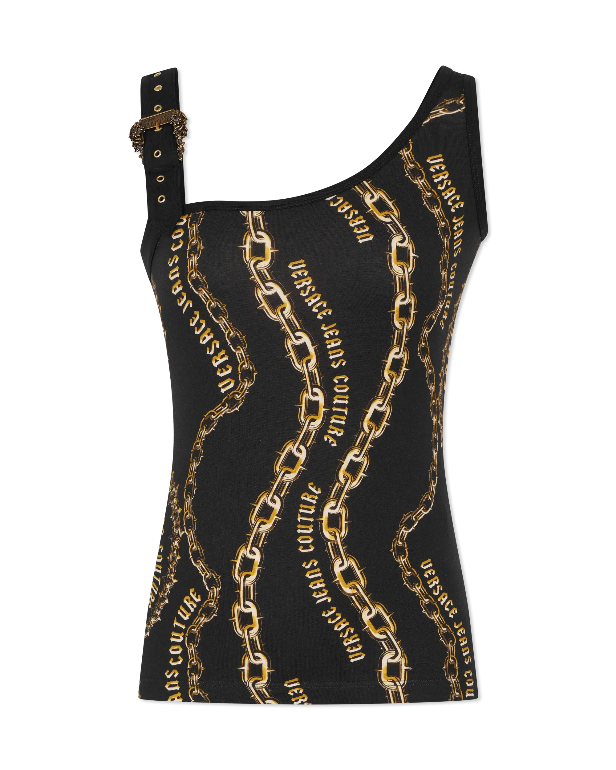 Chain Couture Baroque Buckle Tank Top