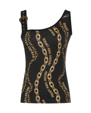 Chain Couture Baroque Buckle Tank Top