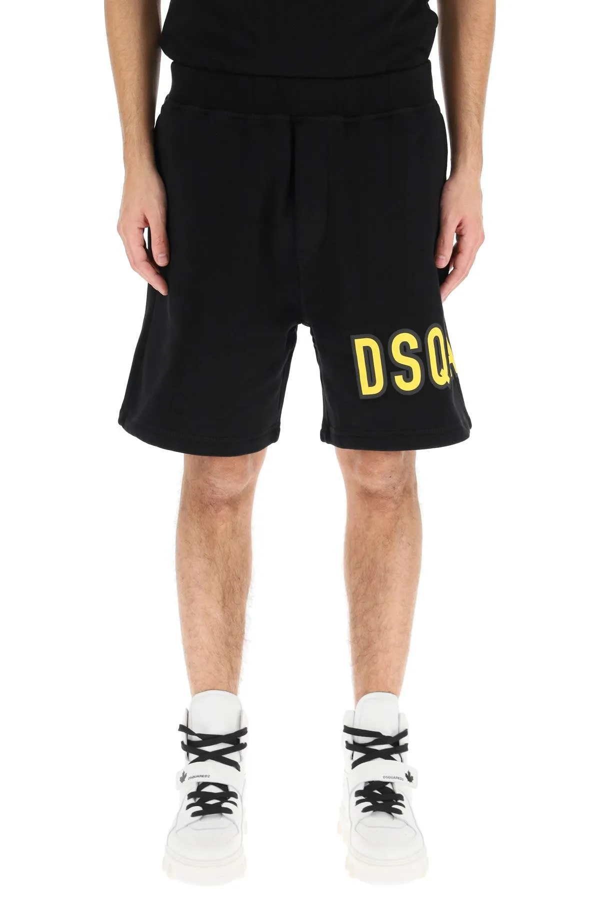 Dsquared2 Logo Printed Elastic Waist Shorts