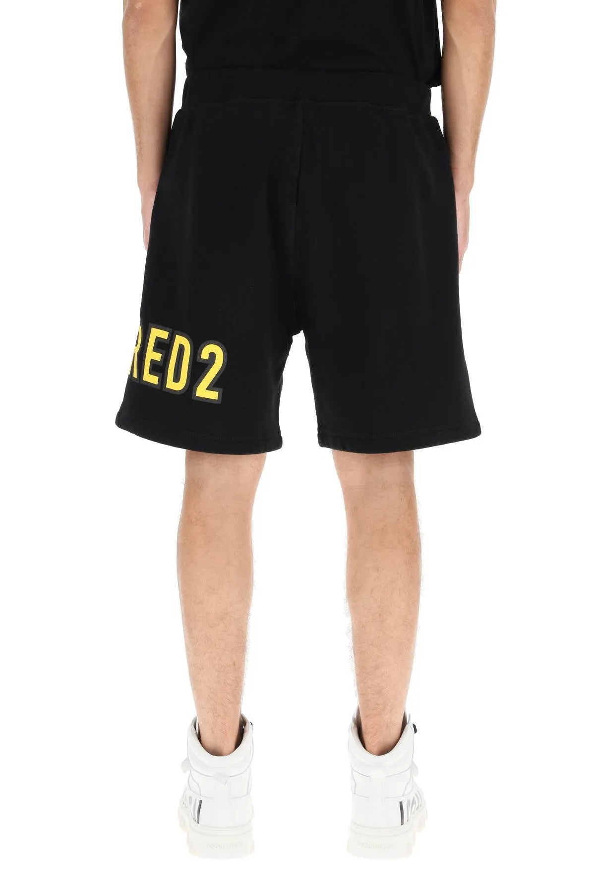 Dsquared2 Logo Printed Elastic Waist Shorts