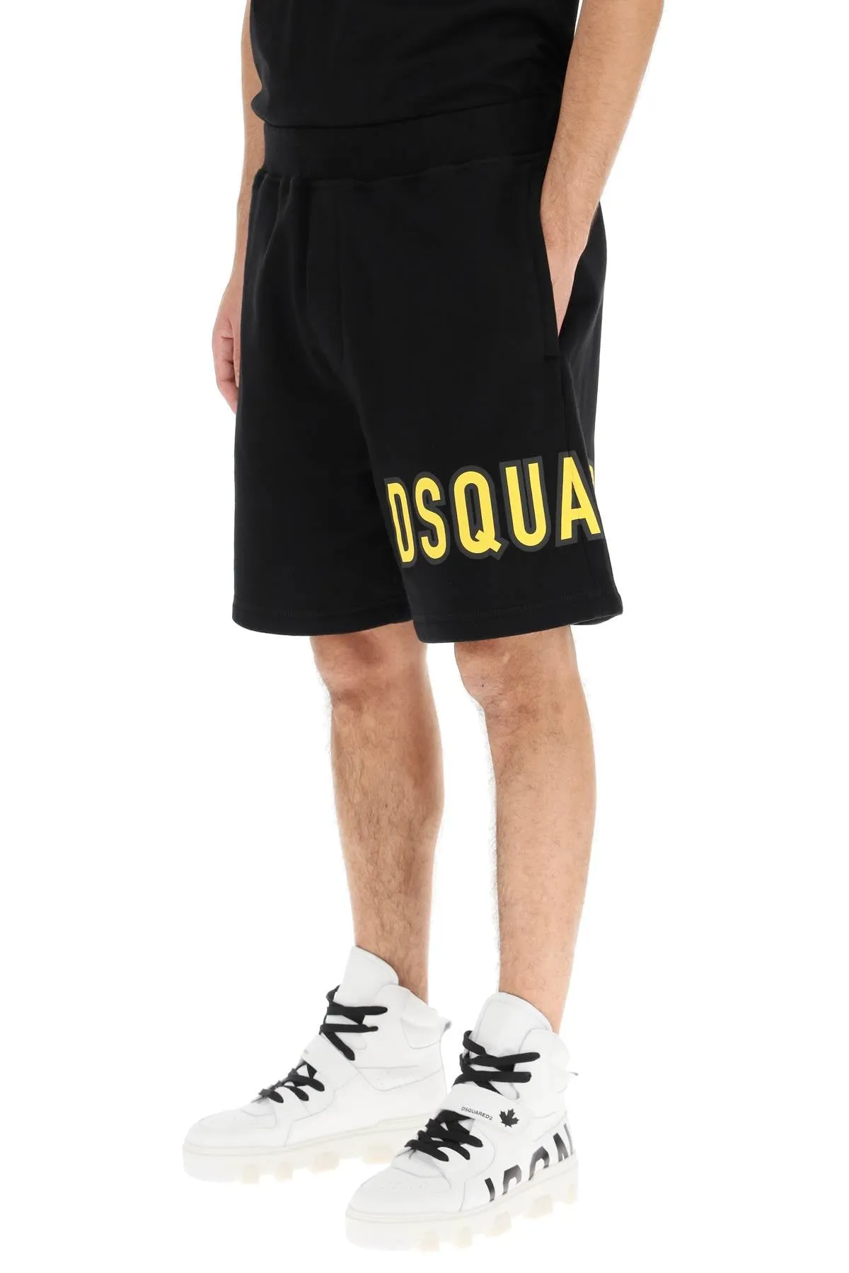 Dsquared2 Logo Printed Elastic Waist Shorts