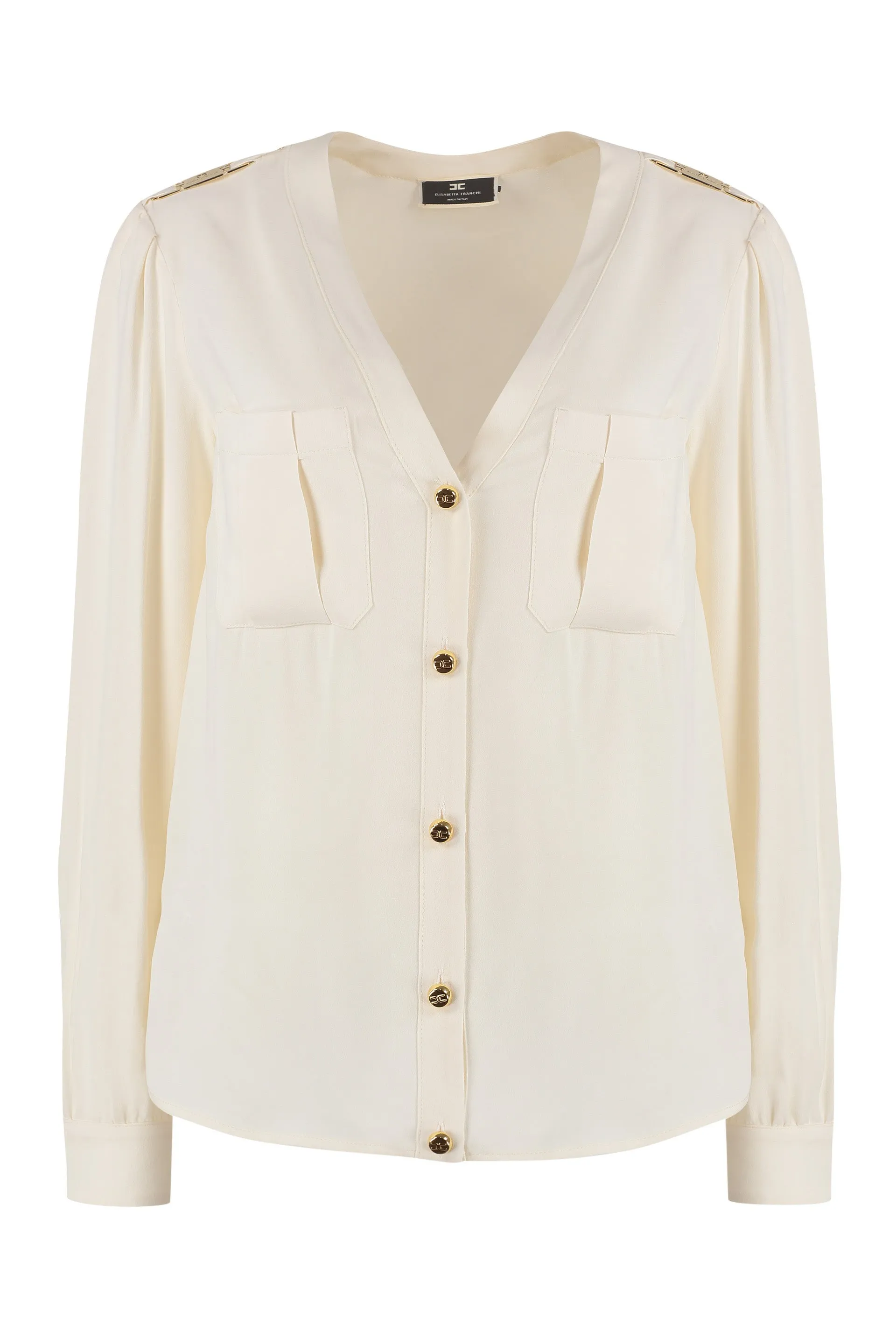 Elisabetta Franchi V-Neck Buttoned Shirt