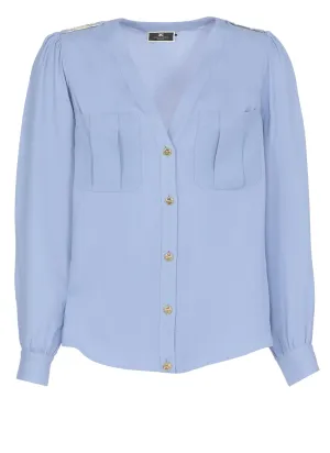 Elisabetta Franchi V-Neck Buttoned Shirt