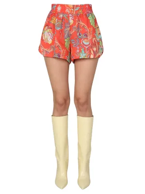 Etro Paisley Printed Elasticated-Waist Shorts