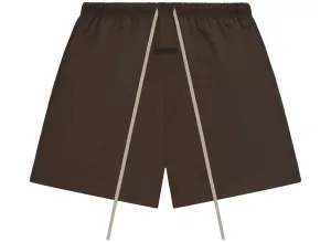 Fear of God Essentials Bonded Nylon Soccer Shorts in Brown