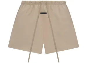 Fear of God Essentials Bonded Nylon Soccer Shorts in Desert Sand